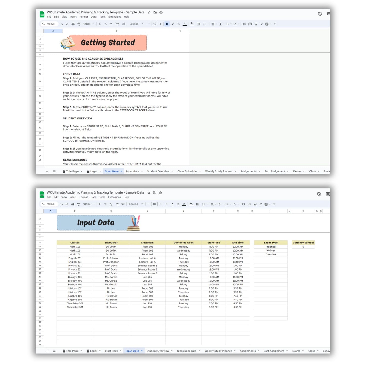 Ultimate Academic Planning and Tracking Template