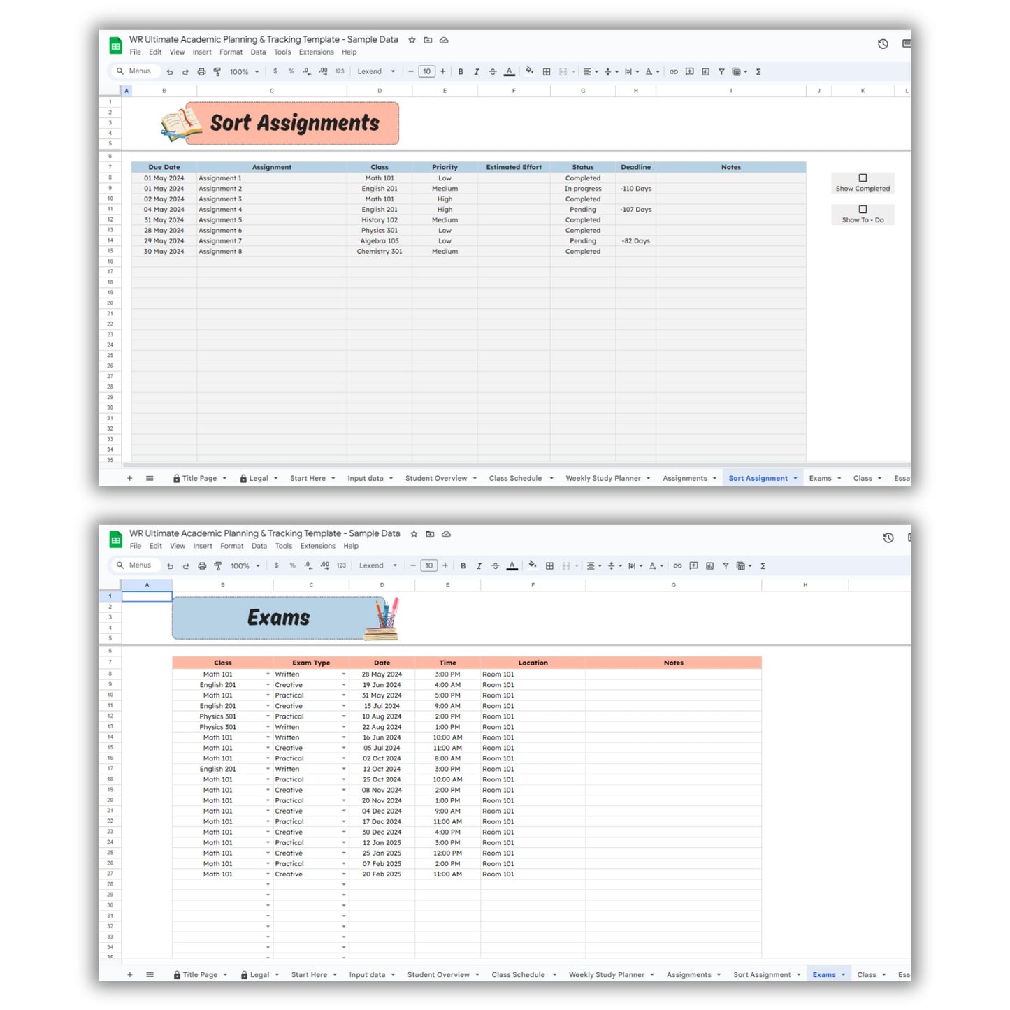 Ultimate Academic Planning and Tracking Template