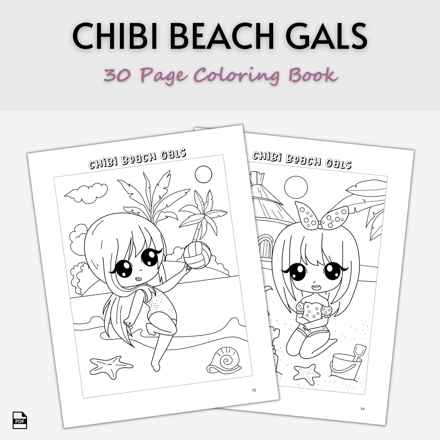 Chibi Coloring Book Bundle