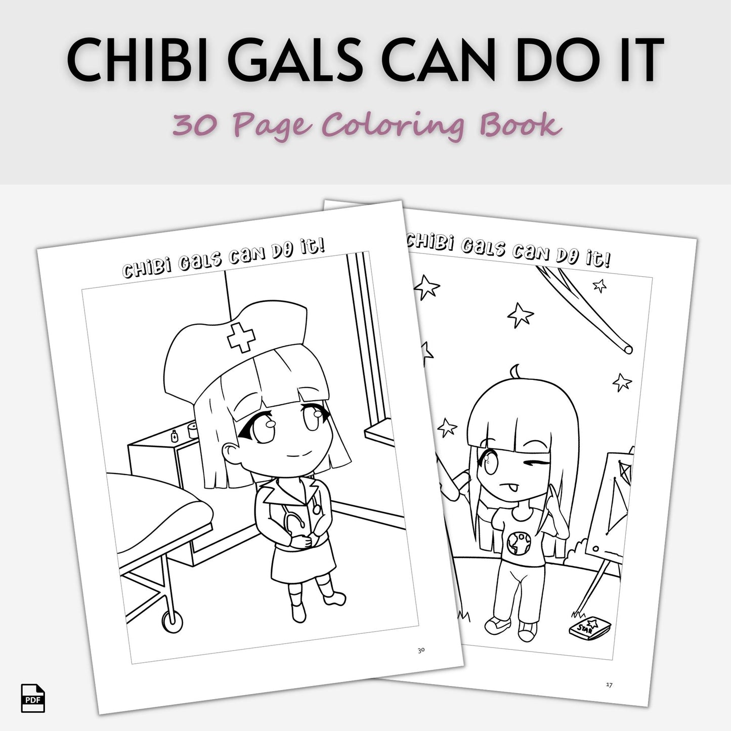 Chibi Coloring Book Bundle