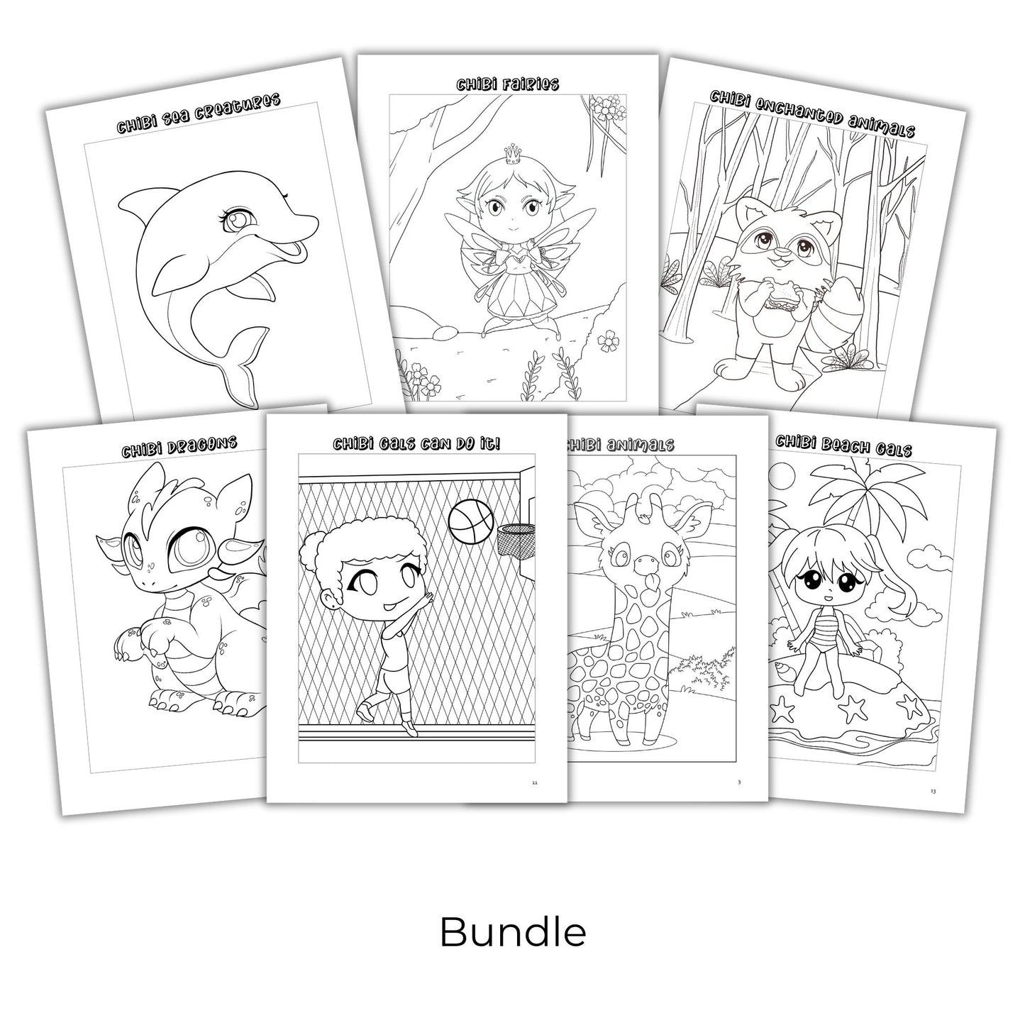 Chibi Coloring Book Bundle
