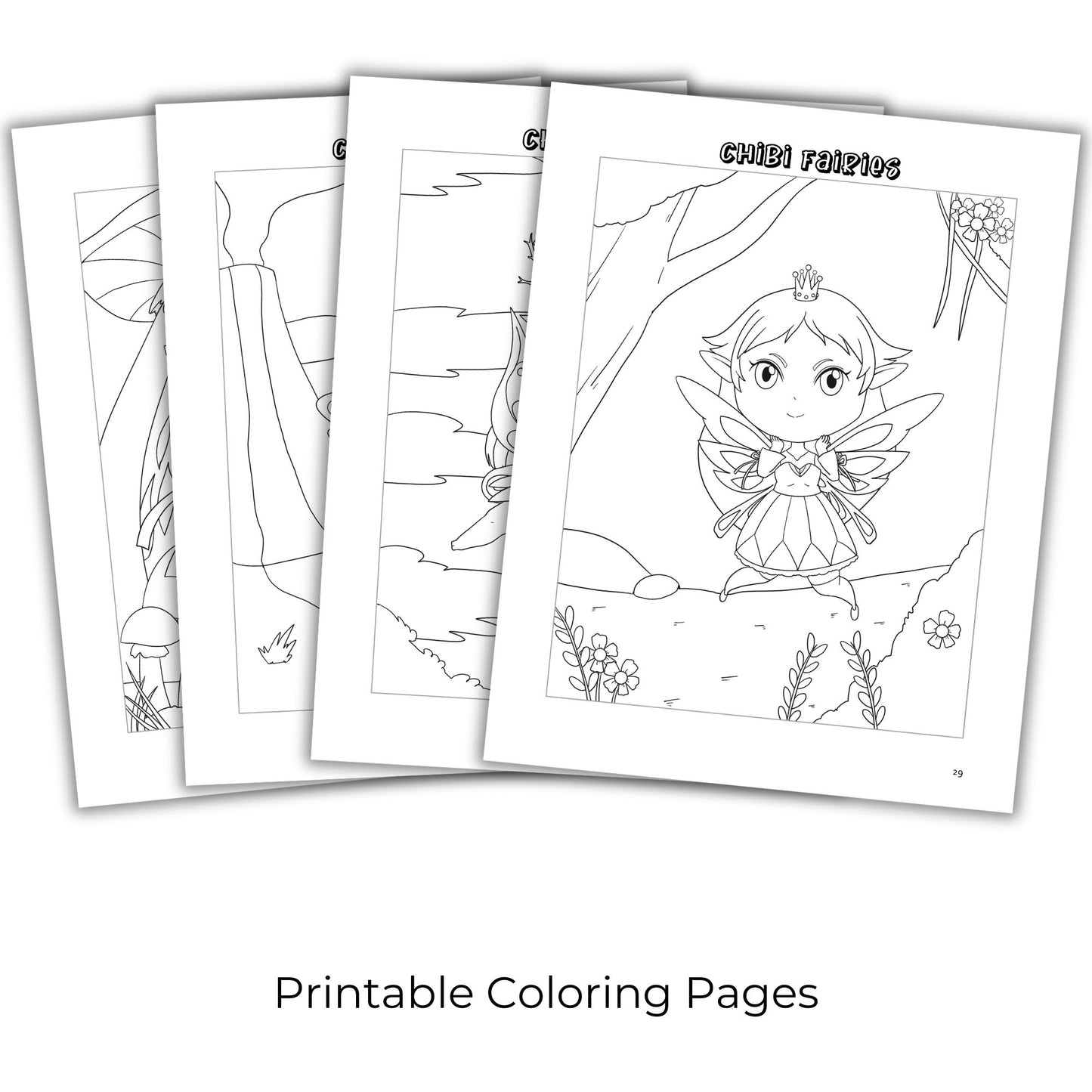 Chibi Fairies Coloring Book