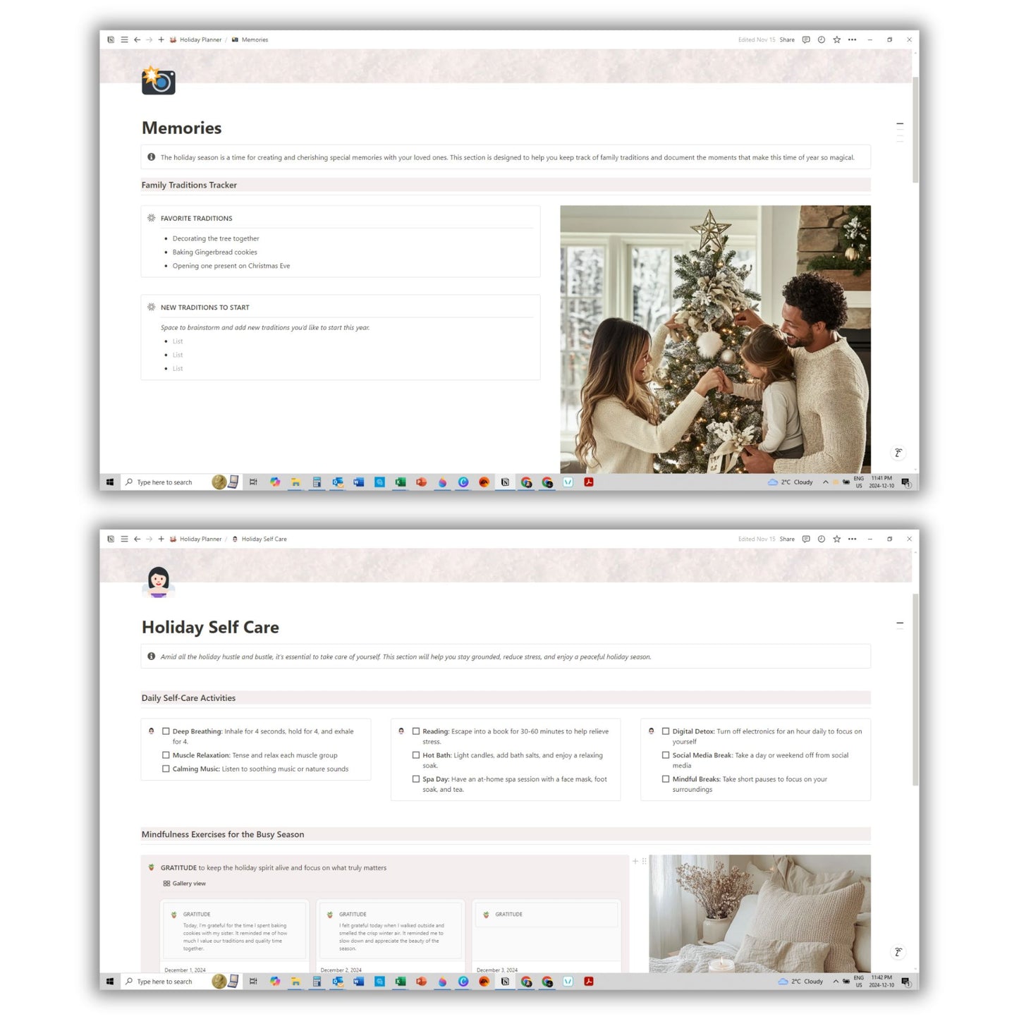Holiday Planner Template for Notion