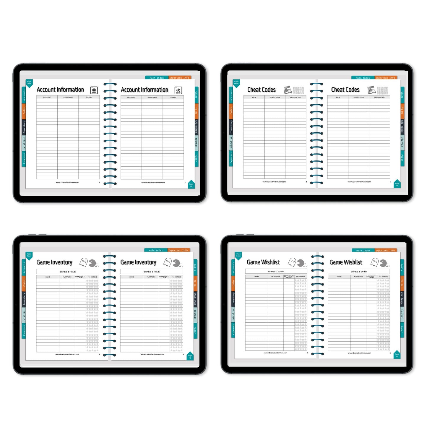 Gaming Journal and Tracker - Digital