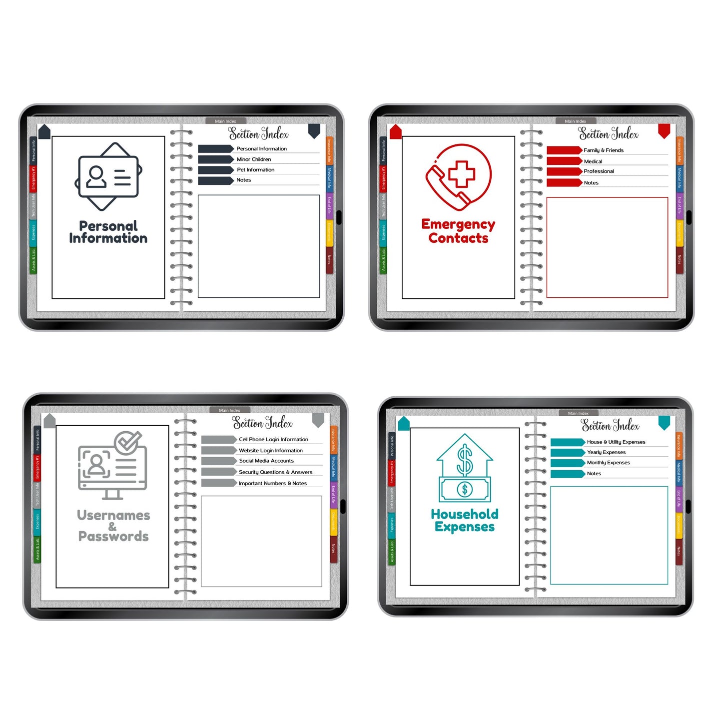 Family Vital Information Tracker - Digital Version