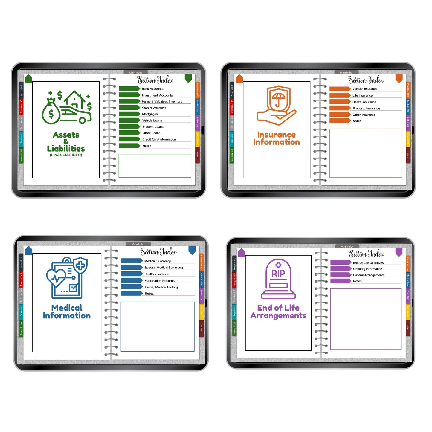 Family Vital Information Tracker - Digital Version