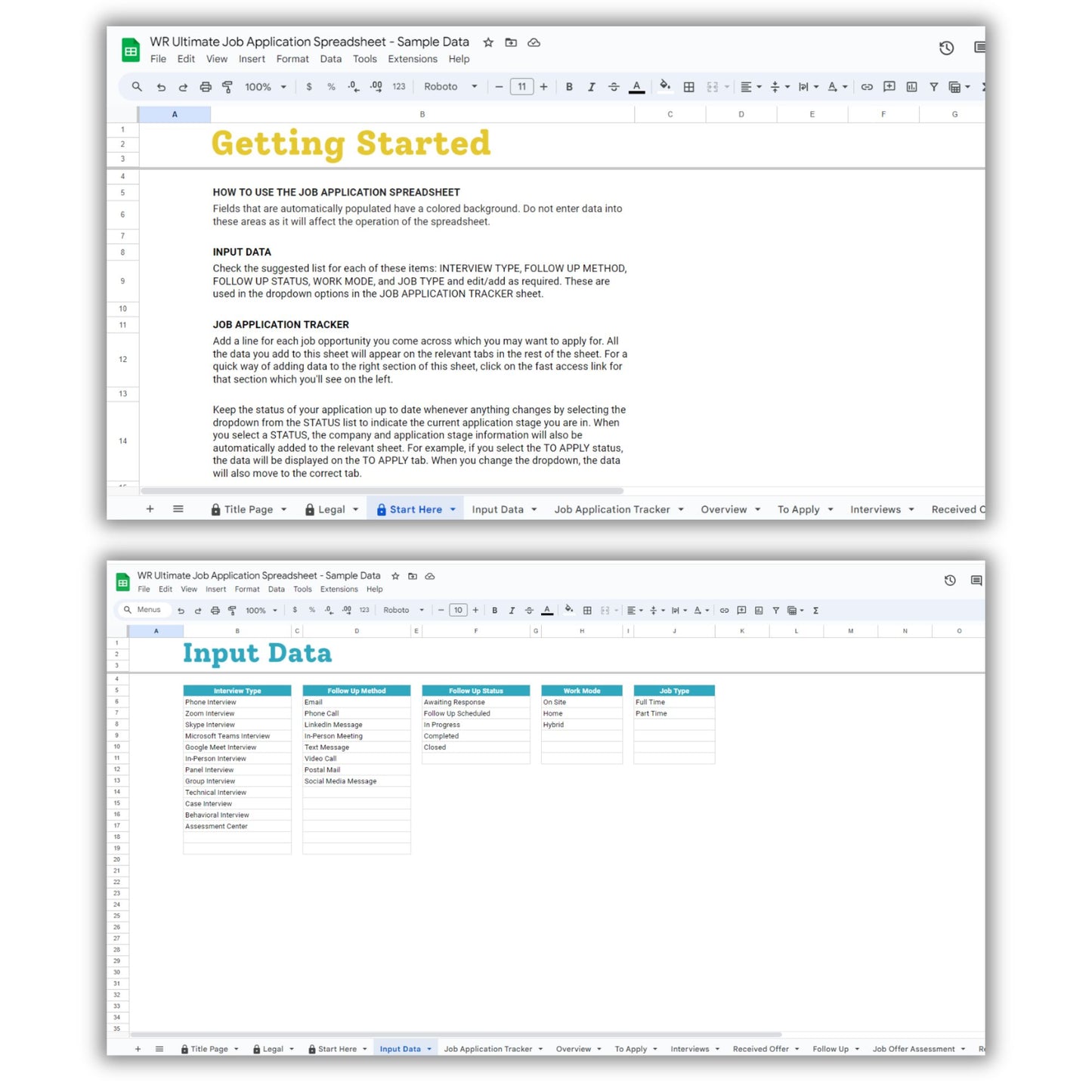 Ultimate Job Application Spreadsheet Template
