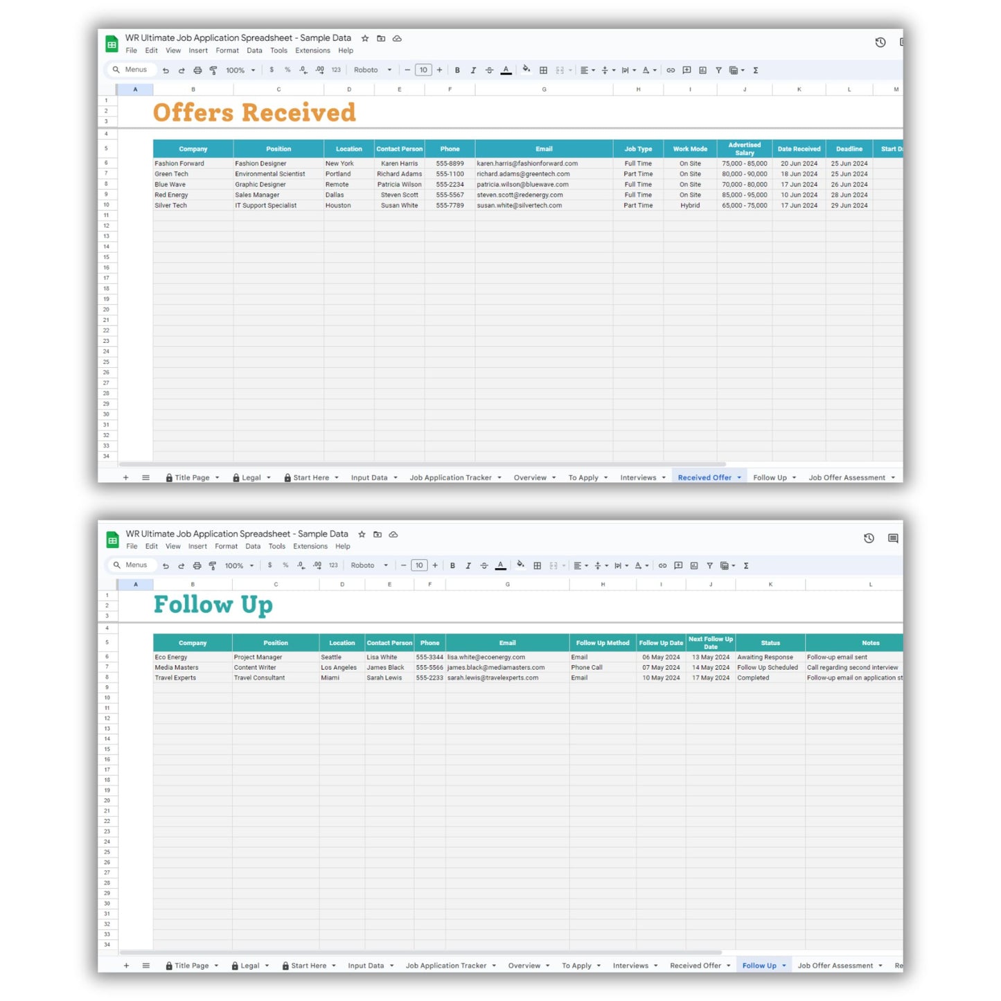 Ultimate Job Application Spreadsheet Template