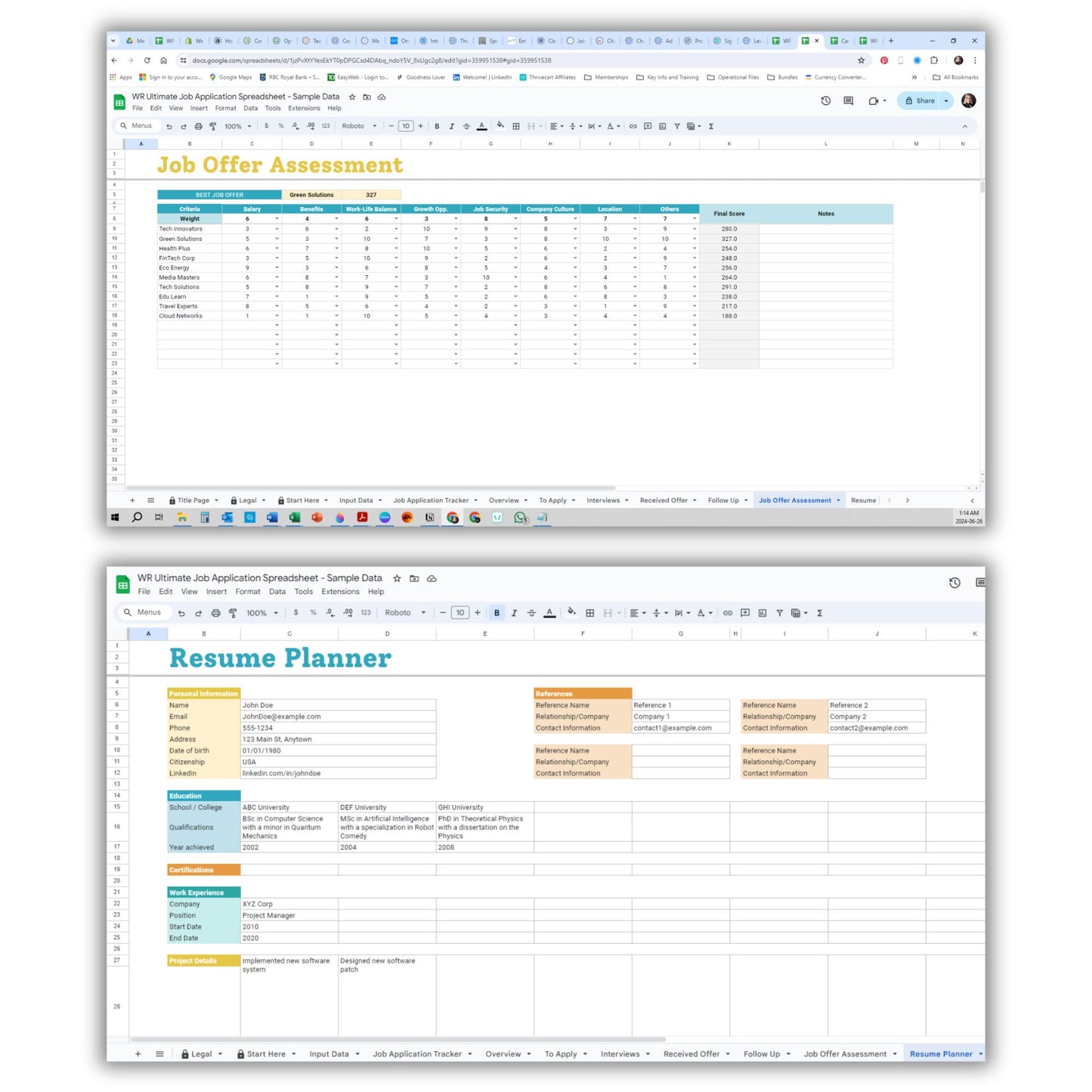 Ultimate Job Application Spreadsheet Template