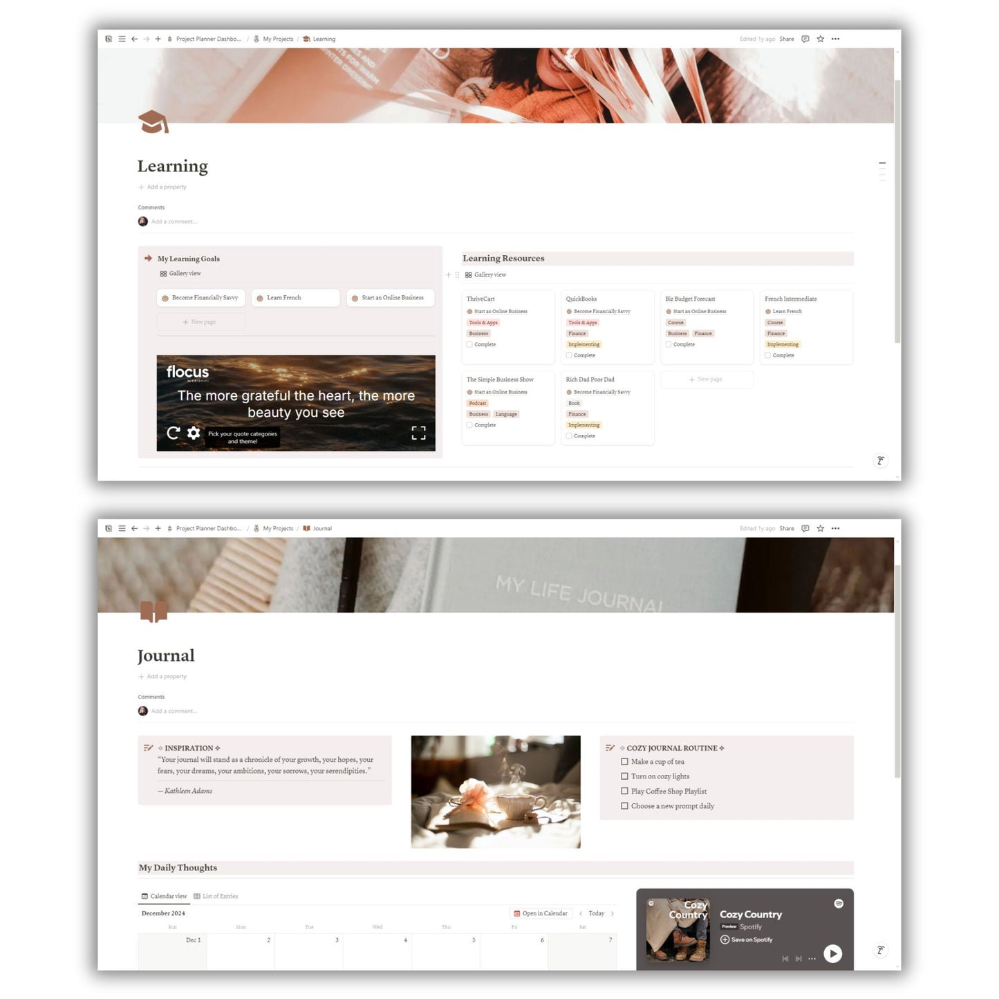 Life Planner Dashboard Template For Notion