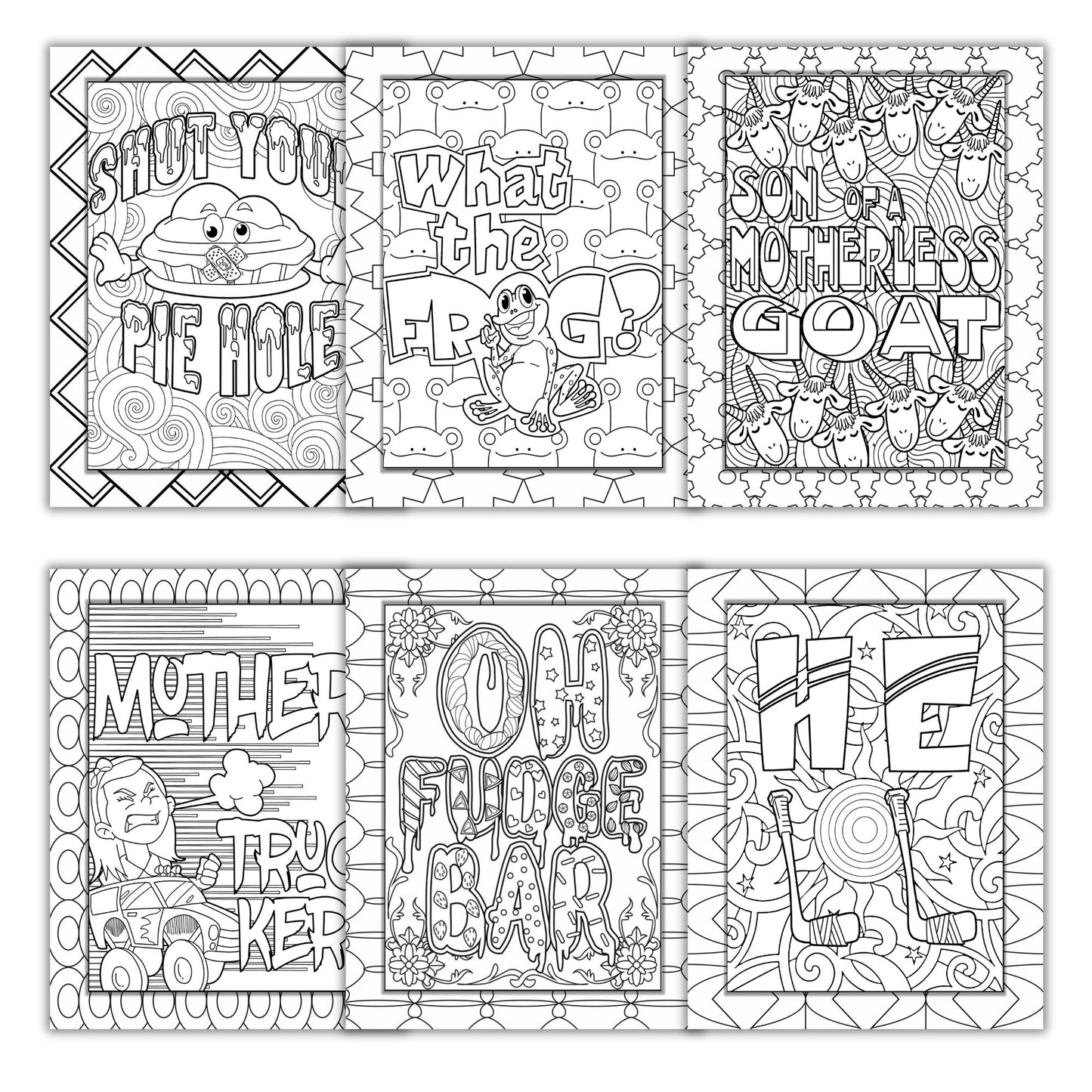 The Swearing Not Swearing Coloring Book for Adults