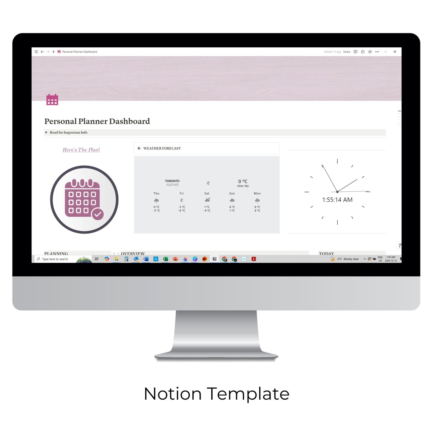 Personal Planner Template For Notion