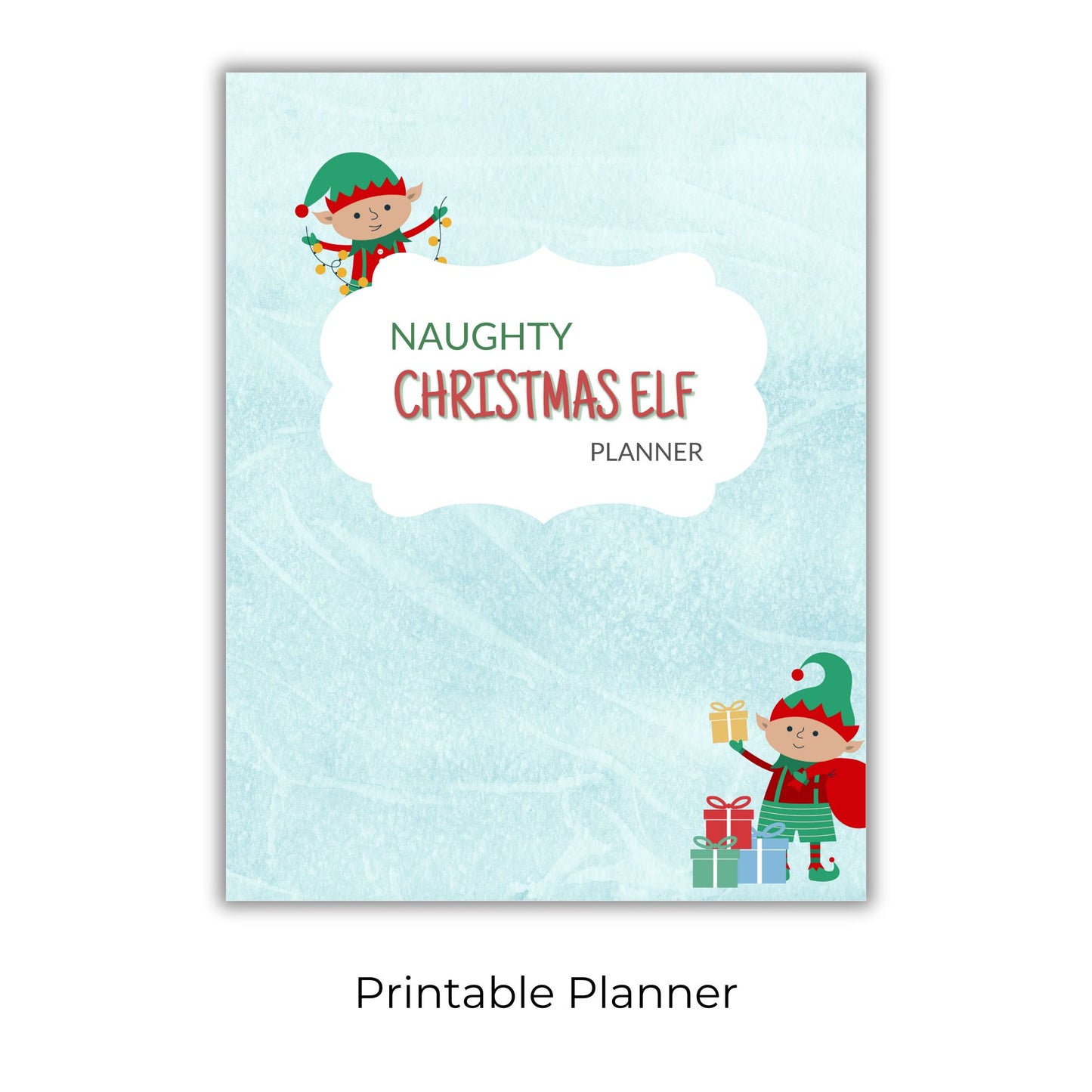 Naughty Elves Christmas Printable Planner