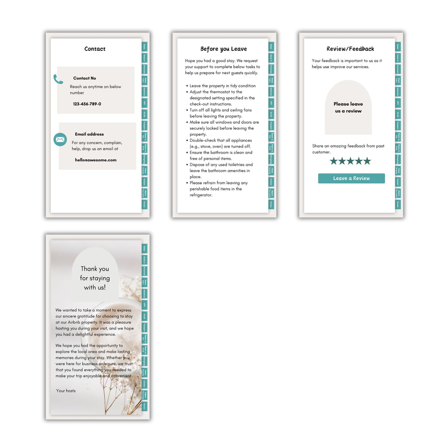 Rental Property Planner Spreadsheet Template + Customer Welcome Guide Template