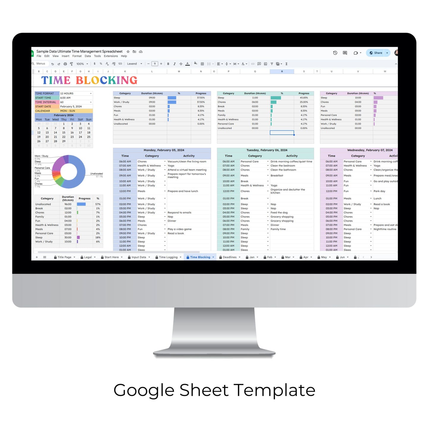 Ultimate Time Management Spreadsheet Template