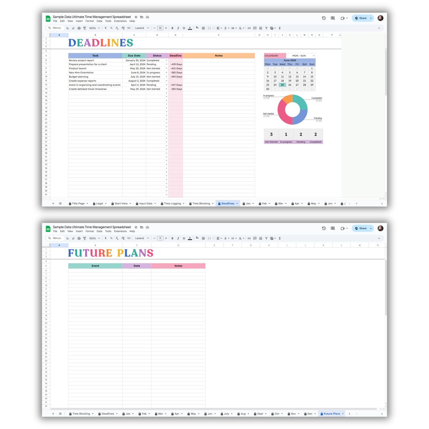 Ultimate Time Management Spreadsheet Template