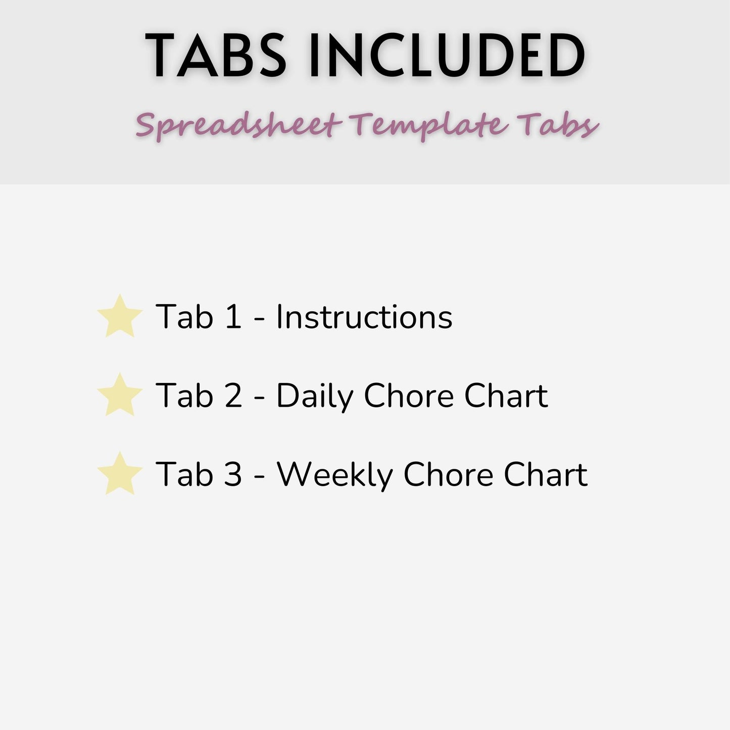 Weekly Unicorn Chore Chart Spreadsheet Template For Kids