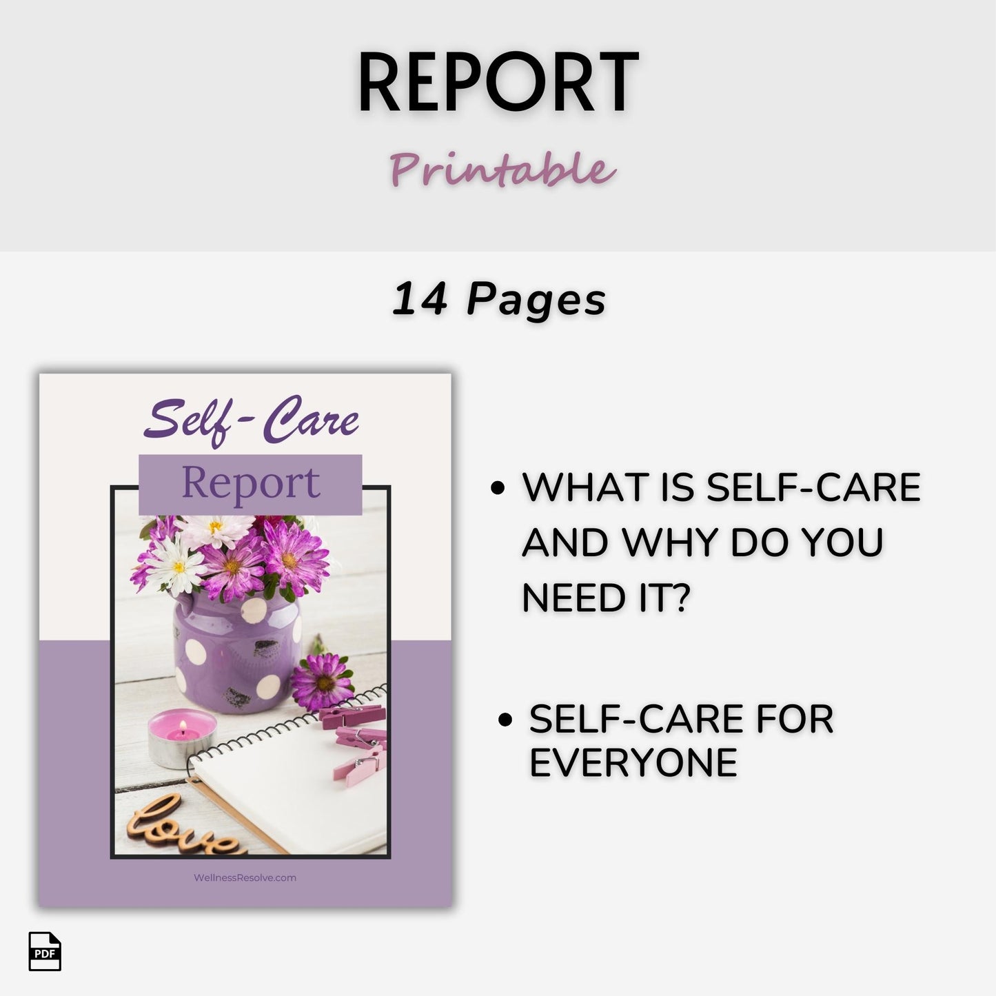 Self-Care Report and Workbook