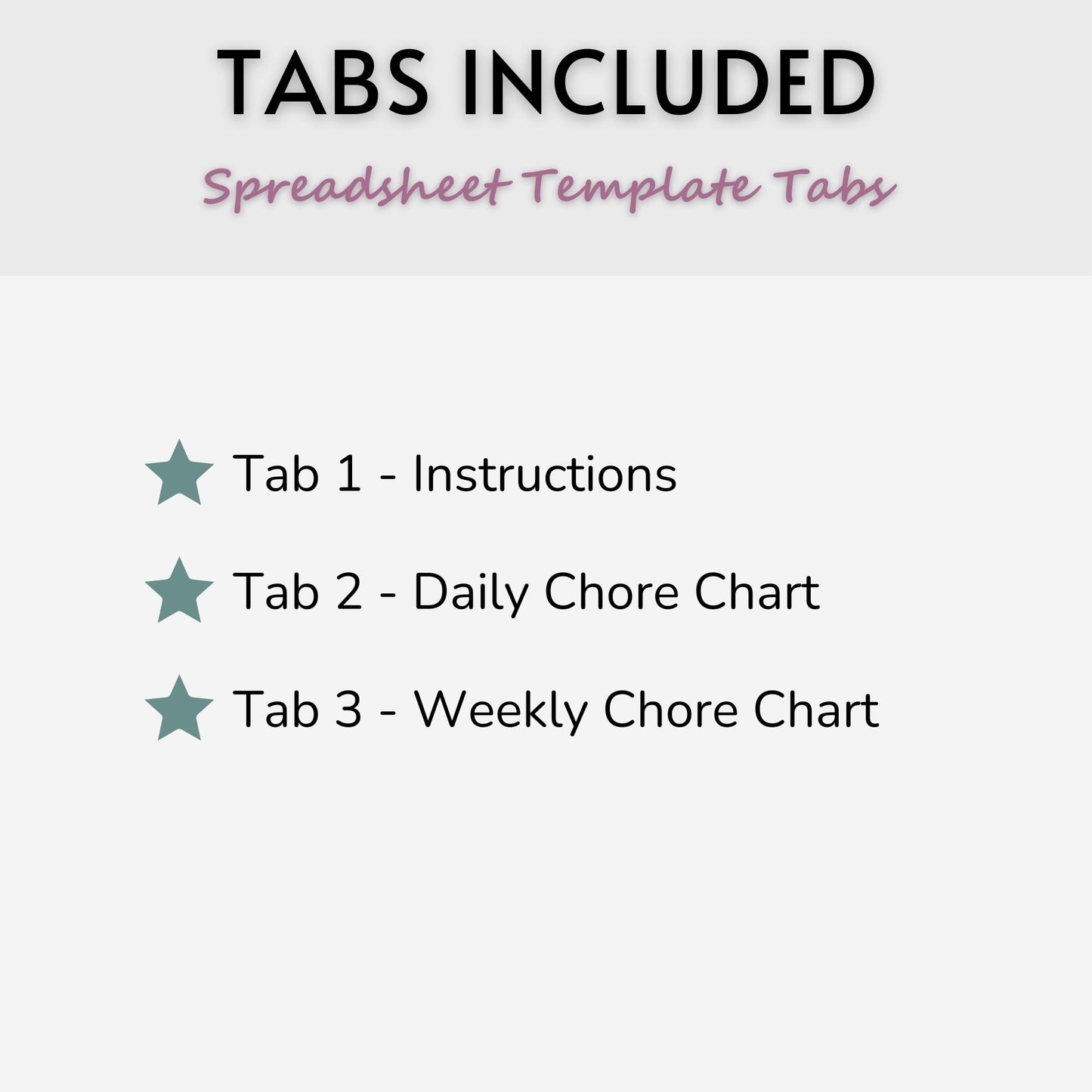 Weekly Chore Chart Spreadsheet Templates For Kids Pak