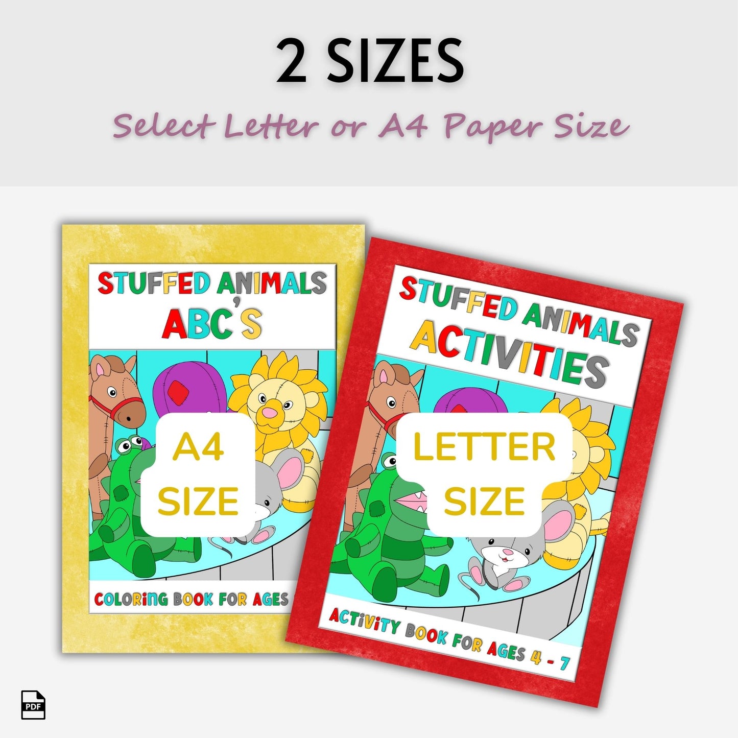 ABC Stuffed Animals Coloring & Activity Pages