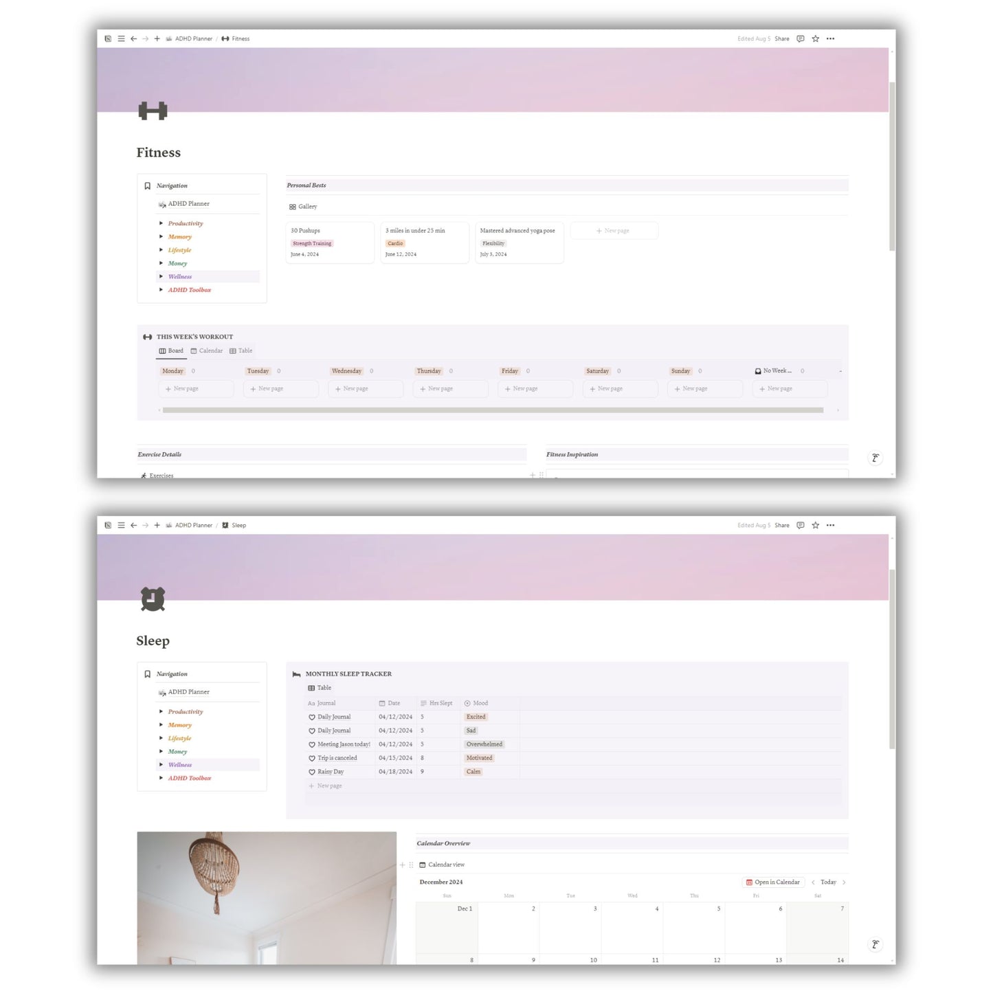 ADHD Planner Template For Notion