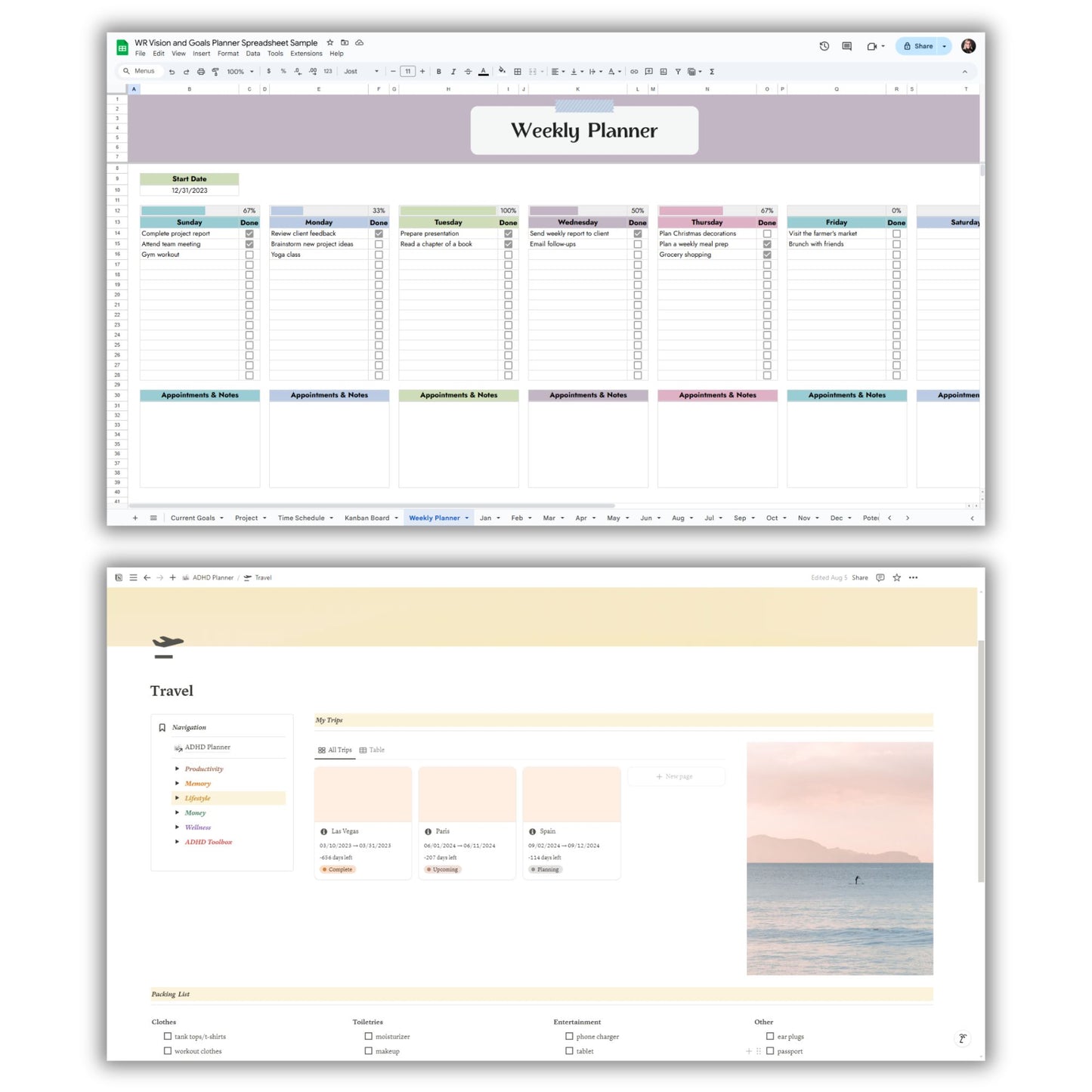 ADHD Planner Template For Notion