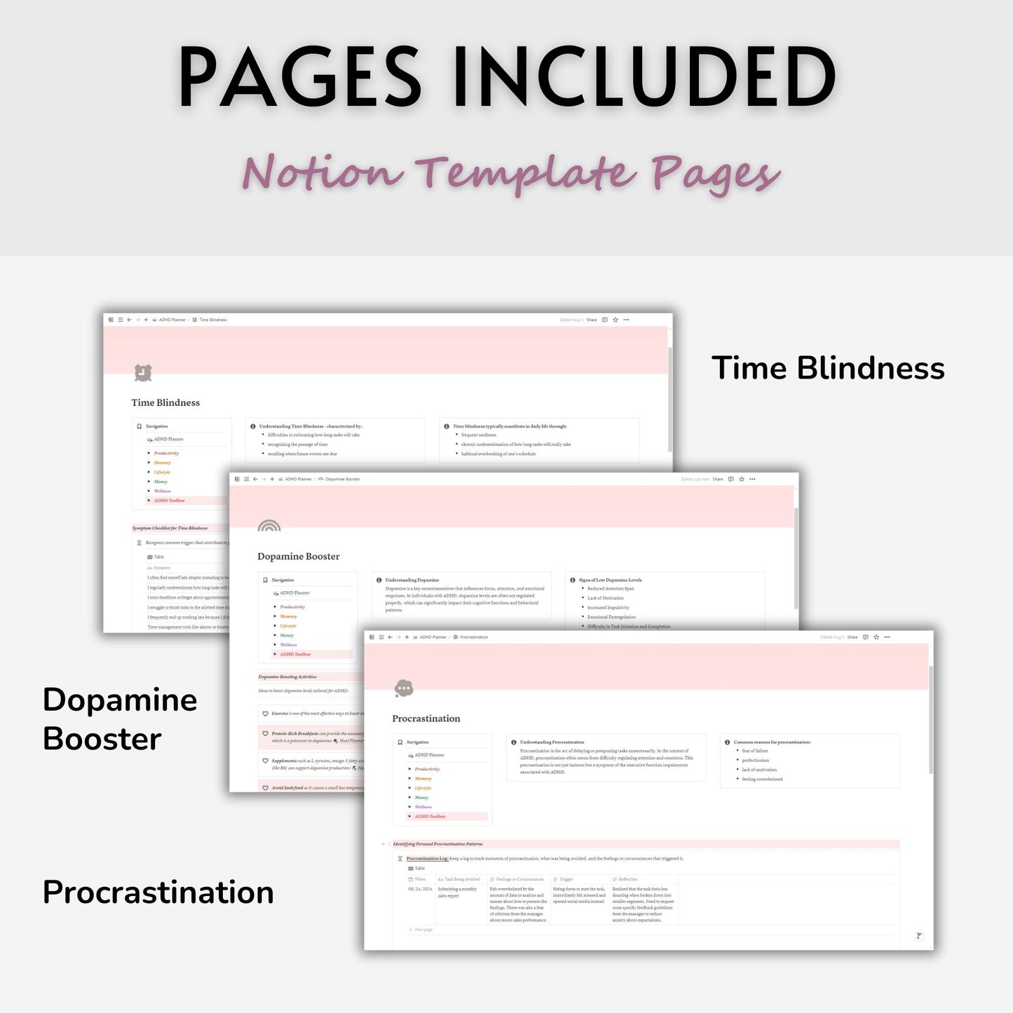 ADHD Planner Template For Notion