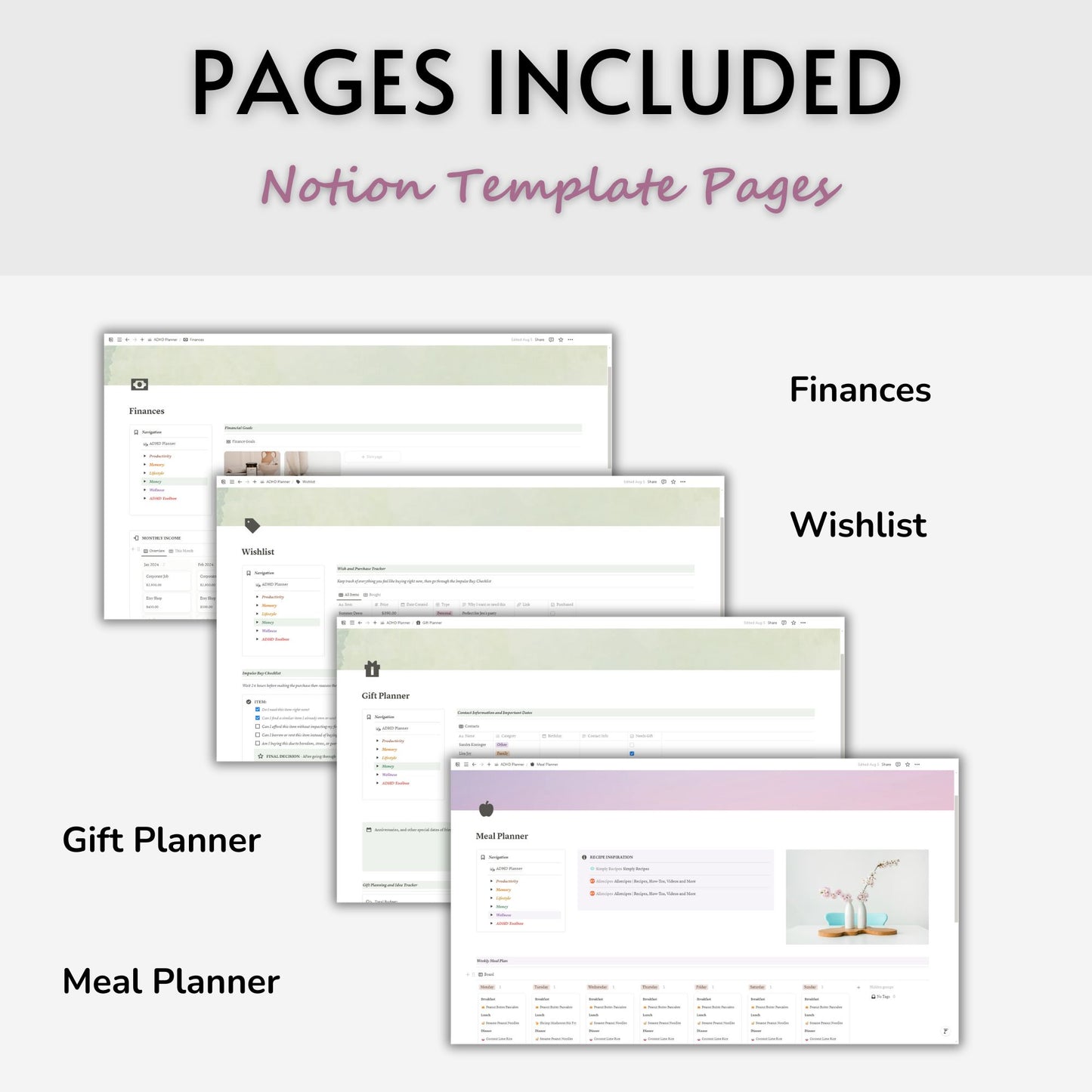 ADHD Planner Template For Notion