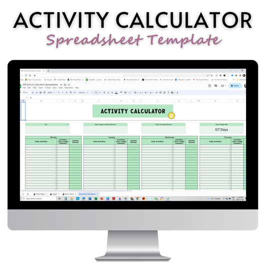 Activity Calculator Spreadsheet Template