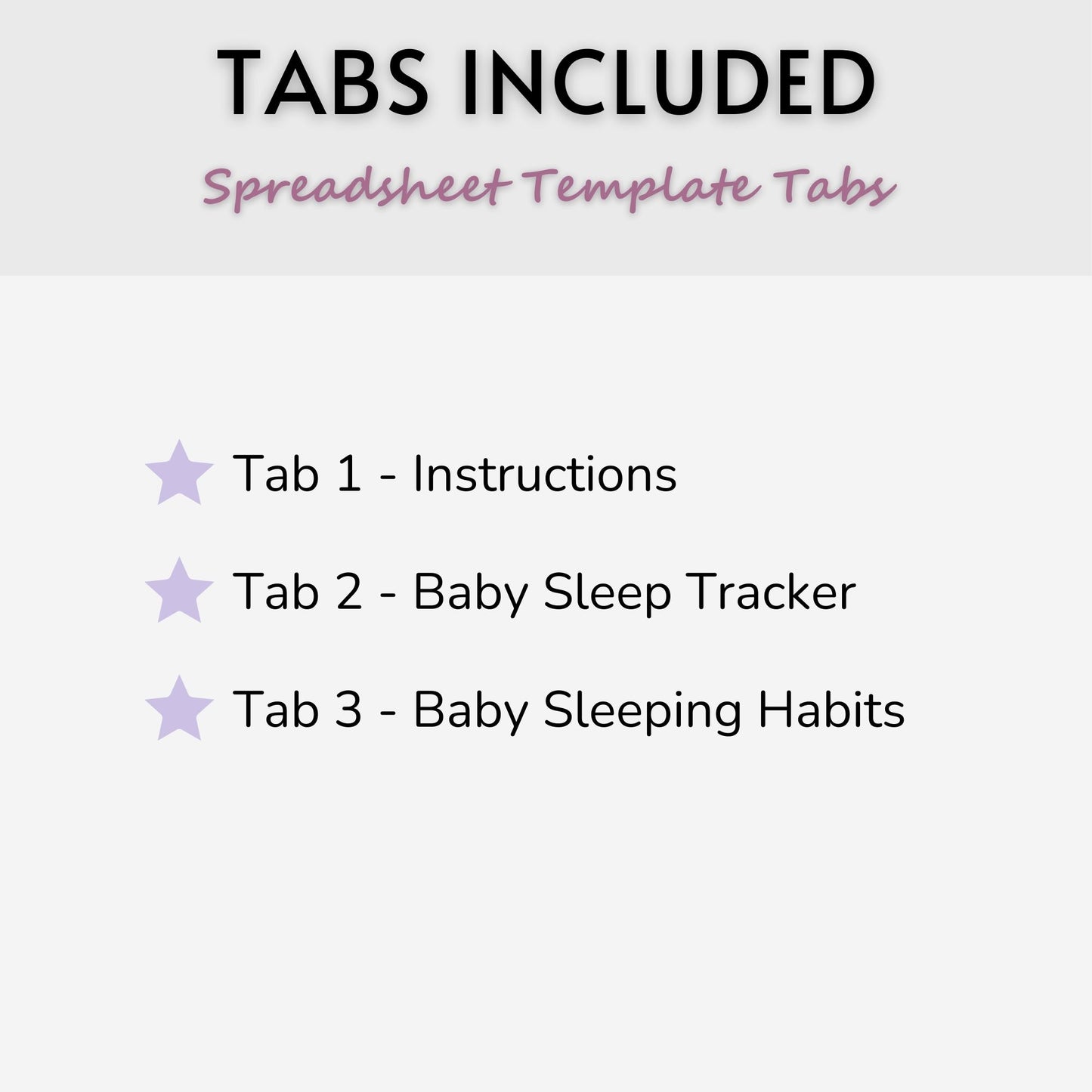 Baby Sleep Tracker Spreadsheet Template