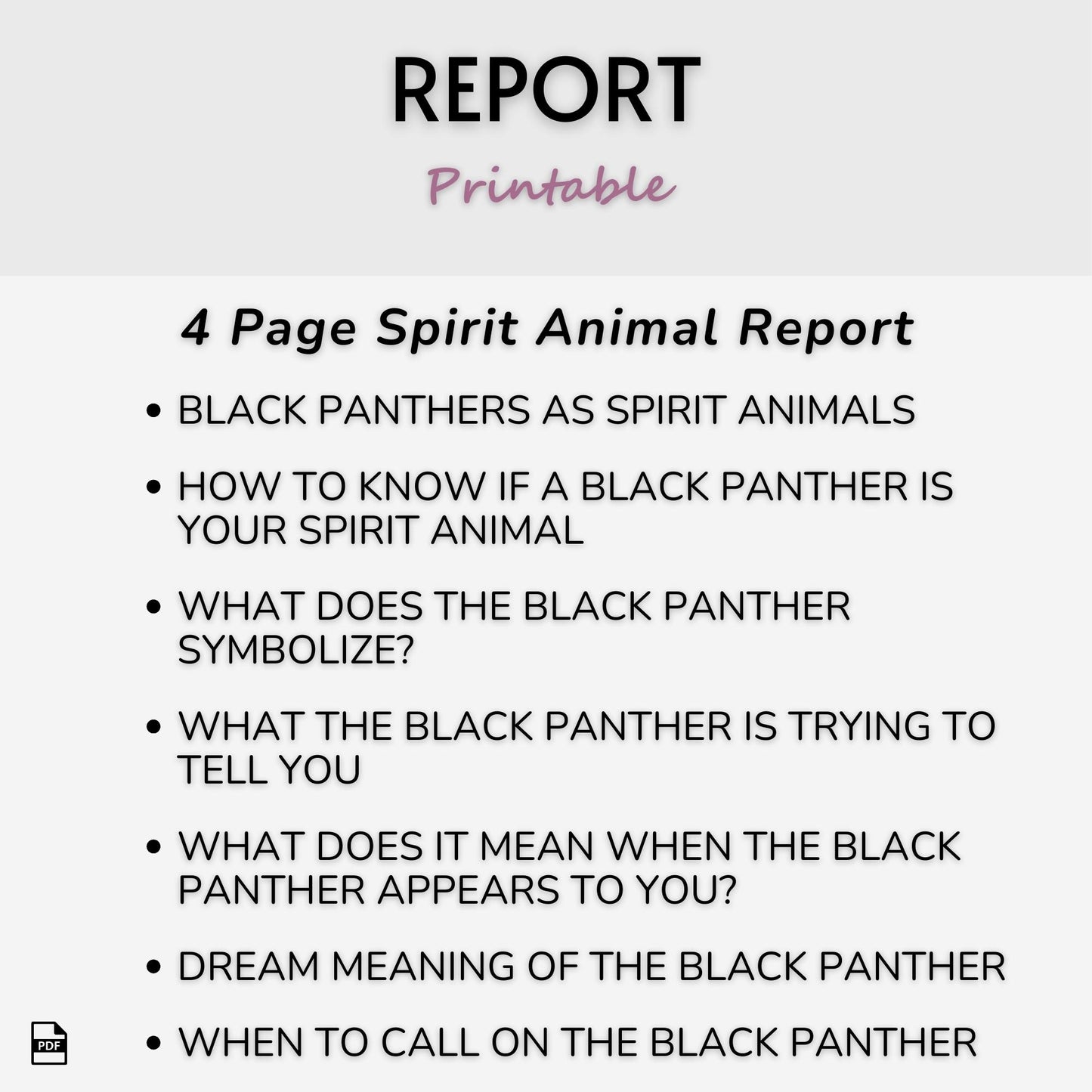 Black Panther Spirit Animal Journal