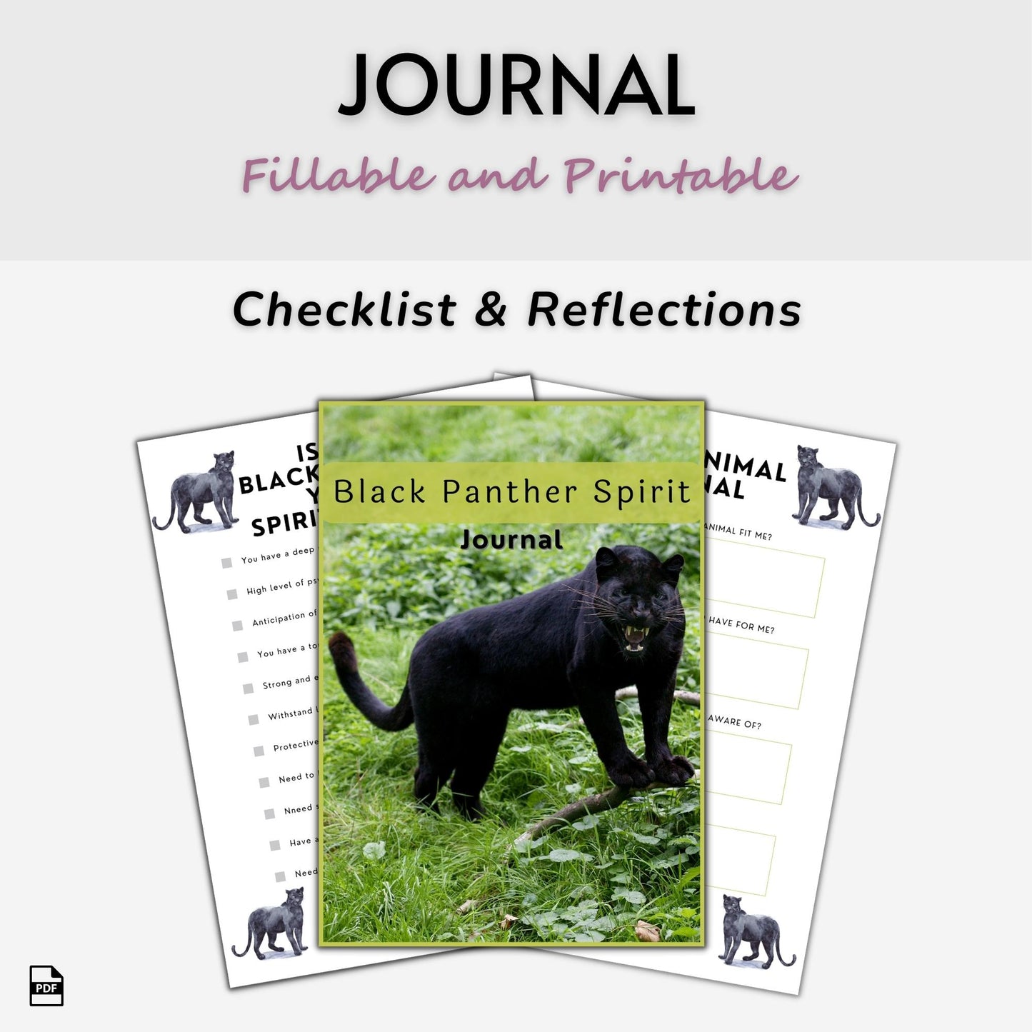 Black Panther Spirit Animal Journal