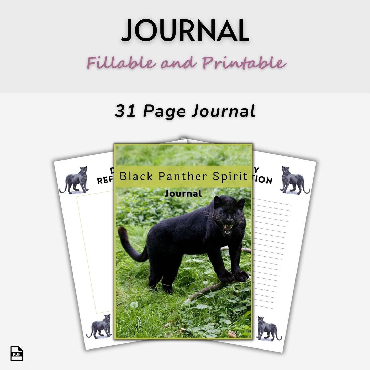 Black Panther Spirit Animal Journal