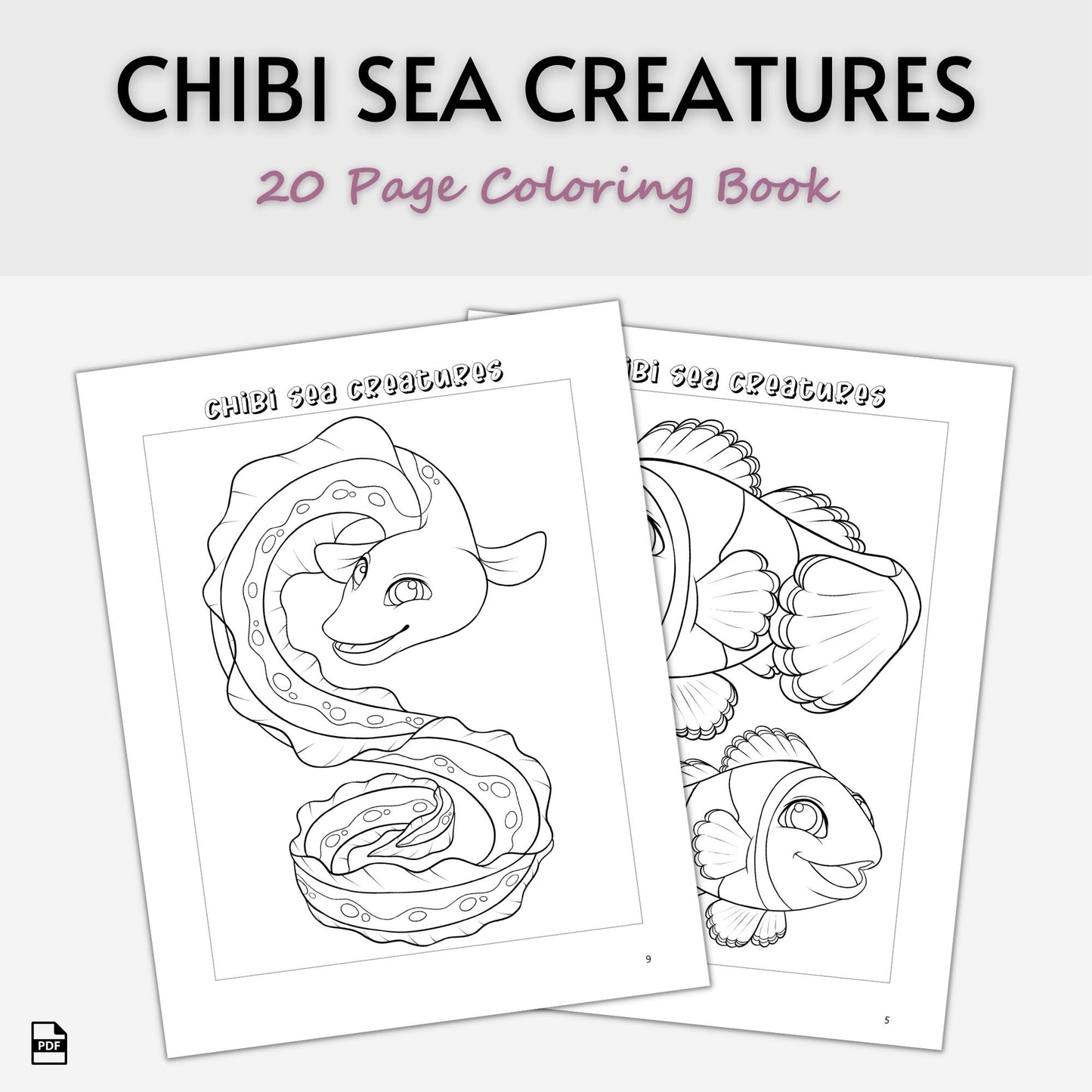 Chibi Coloring Book Bundle