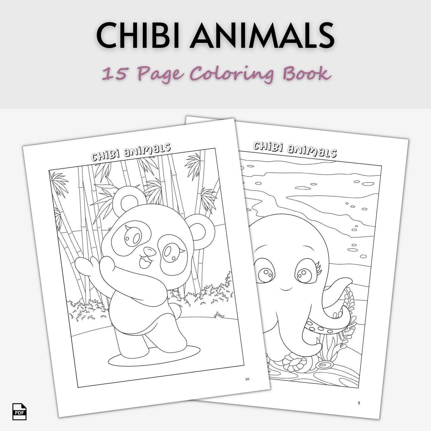 Chibi Coloring Book Bundle