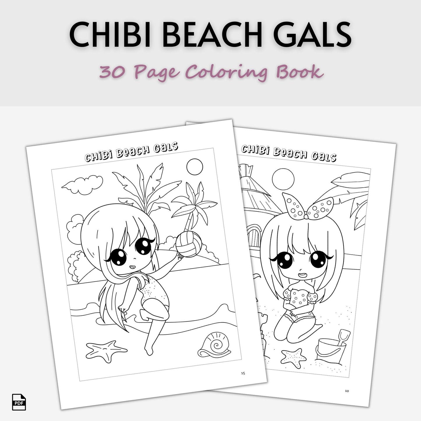 Chibi Coloring Book Bundle