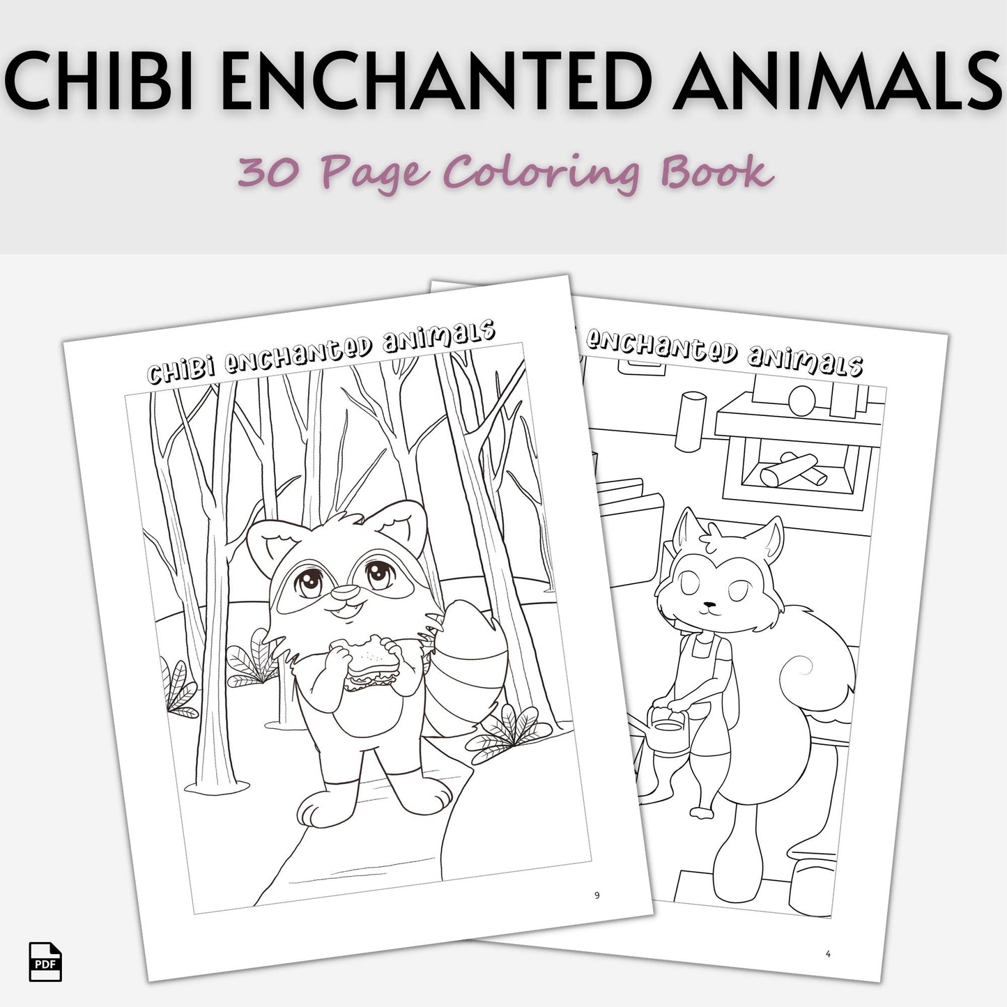 Chibi Coloring Book Bundle