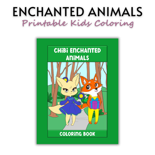 Chibi Enchanted Animals Coloring Book