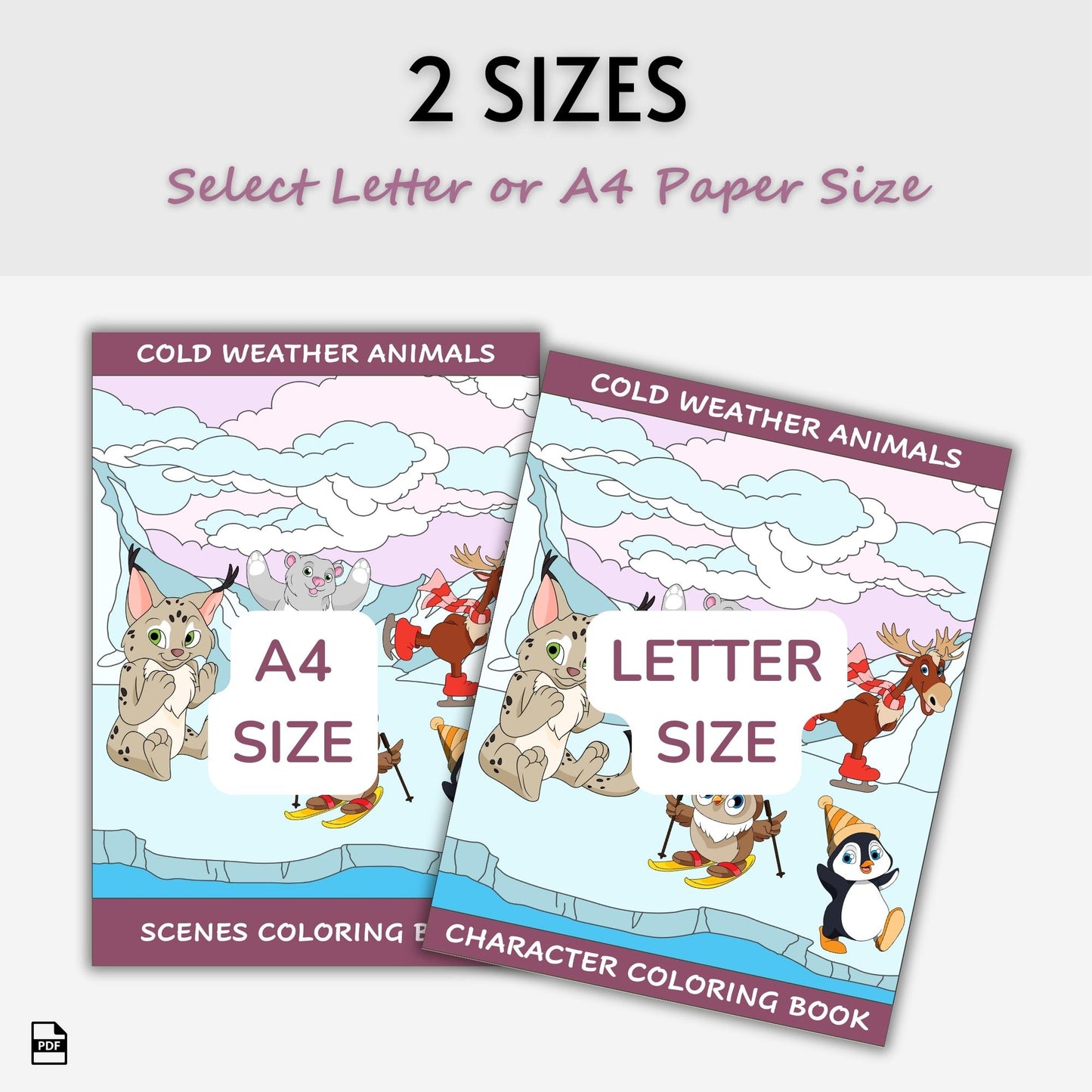 Cold Weather Animals Coloring Books