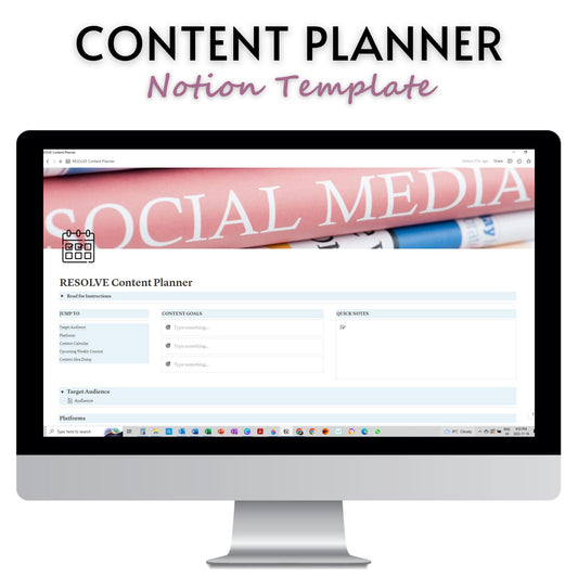 RESOLVE Content Planner Template For Notion