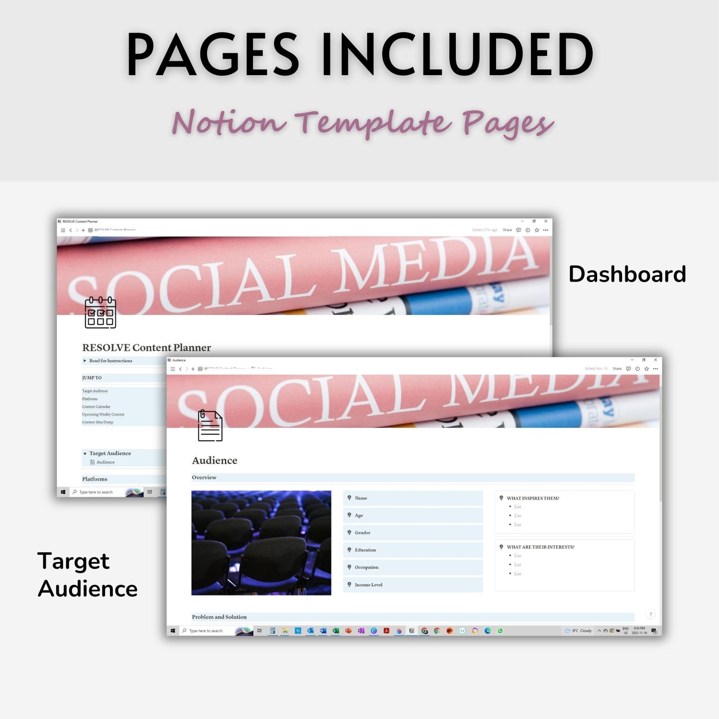 RESOLVE Content Planner Template For Notion