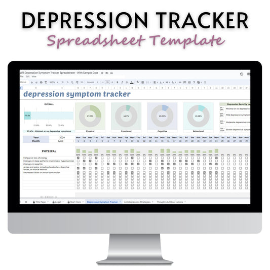 Depression Tracker Spreadsheet Template