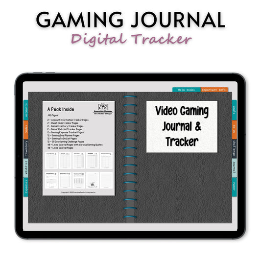 Gaming Journal and Tracker - Digital