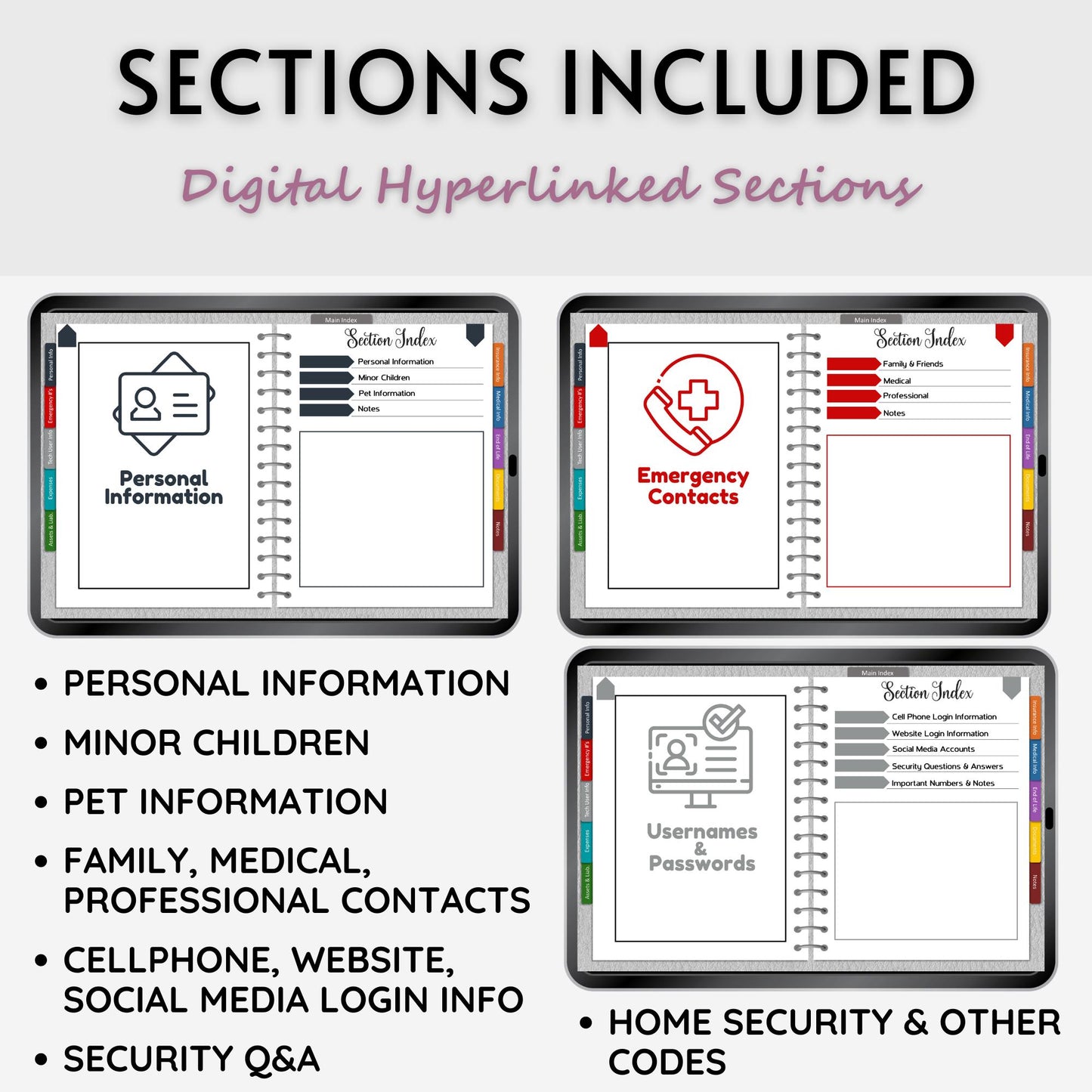 Important Information Tracker - Digital Version