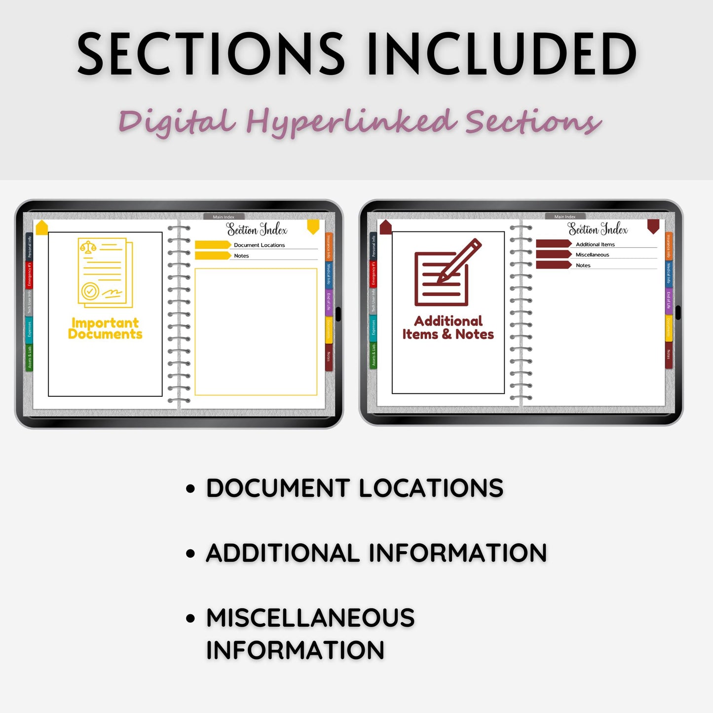 Important Information Tracker - Digital Version