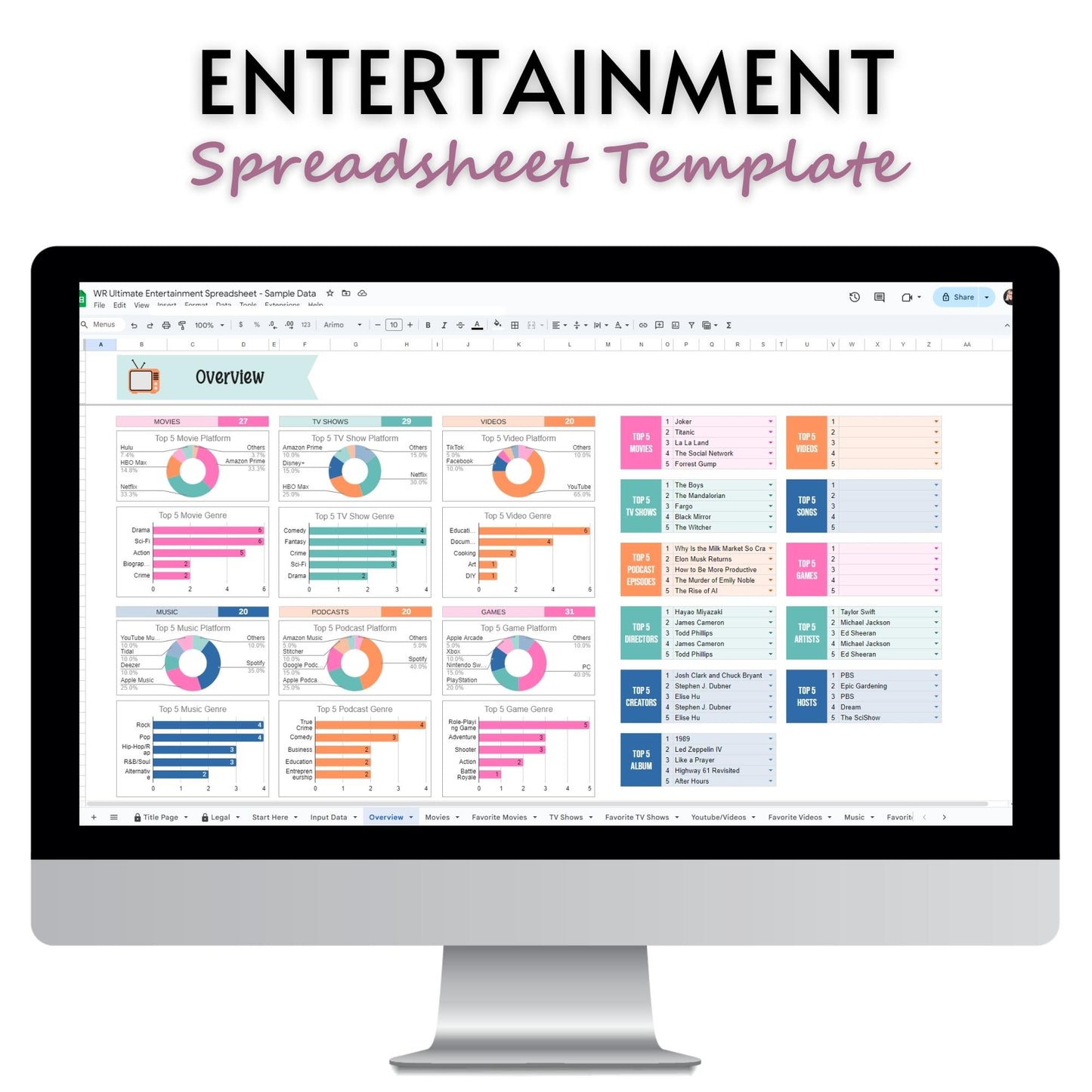 Ultimate Entertainment Planning & Tracking Spreadsheet