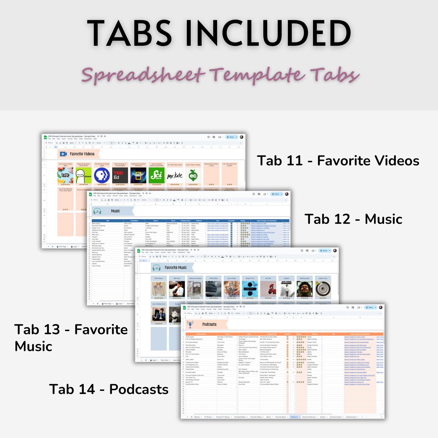 Ultimate Entertainment Planning & Tracking Spreadsheet