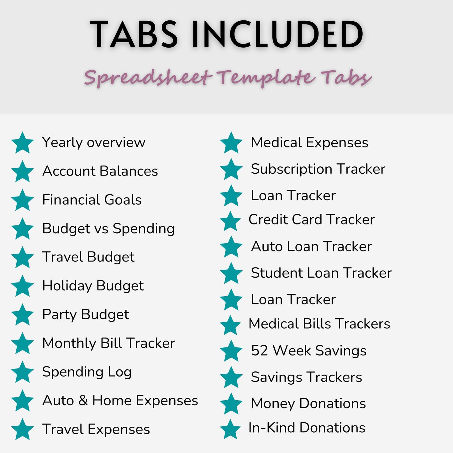 Financial Tracking Spreadsheet Template