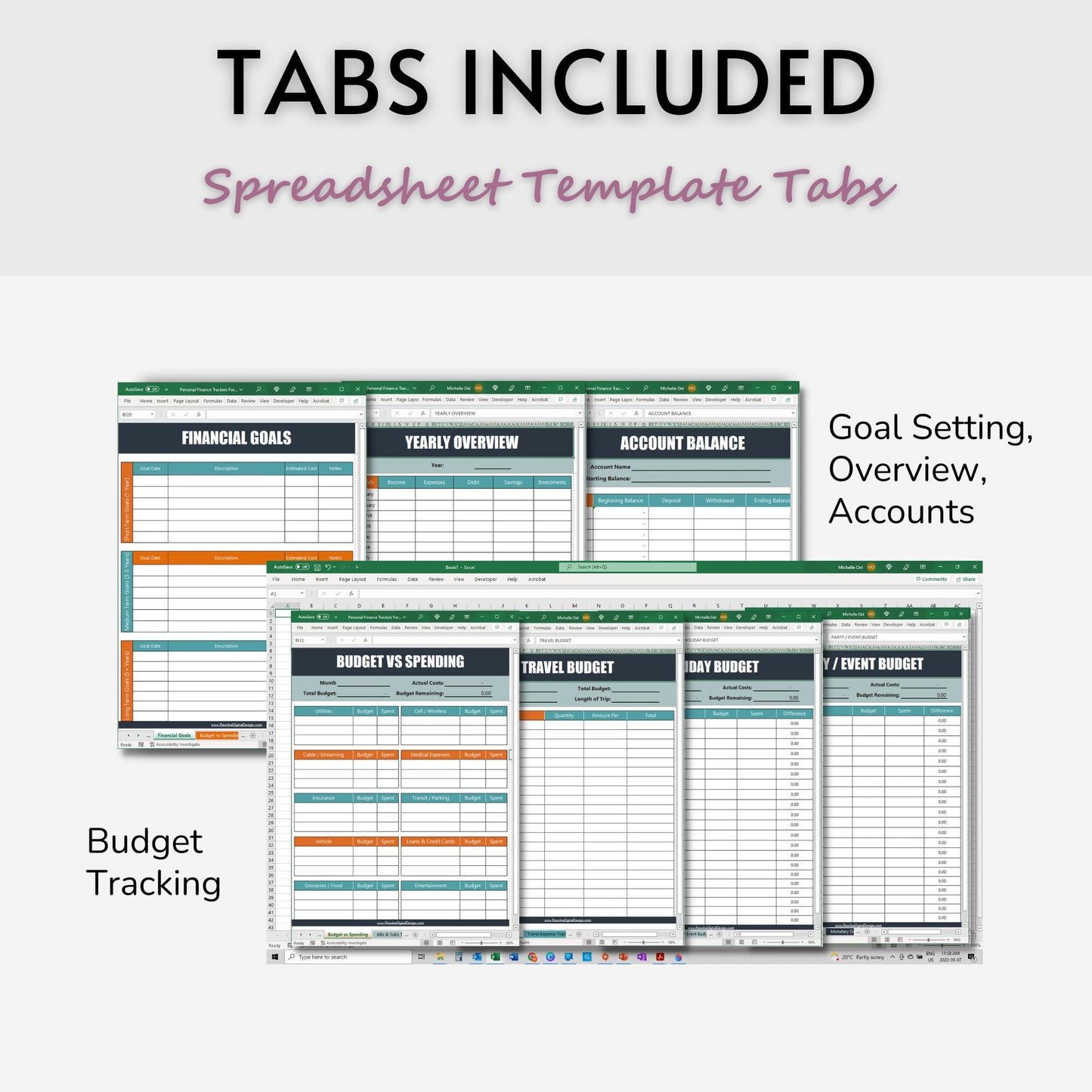 Financial Tracking Spreadsheet Template