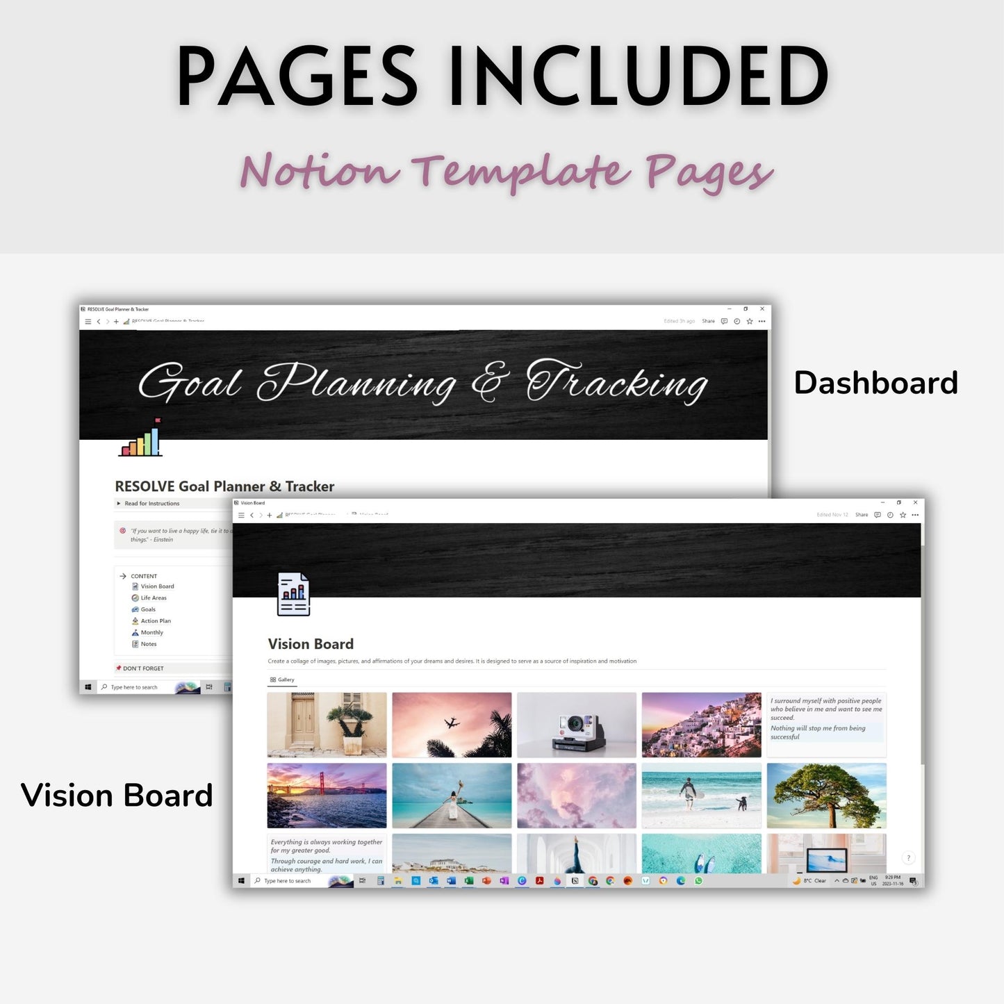 RESOLVE Goal Planning & Tracking Template For Notion